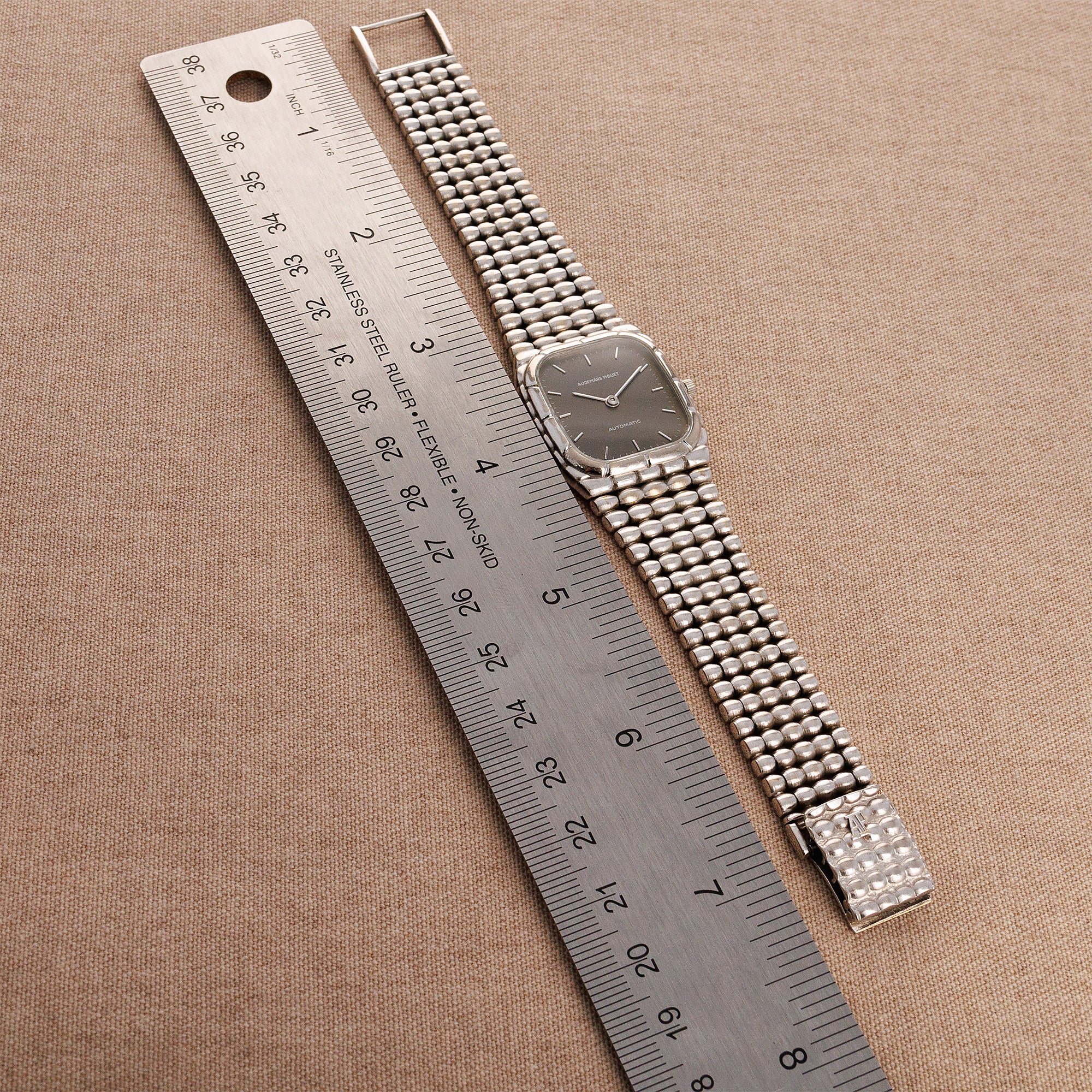 Audemars Piguet White Gold Automatic Bullet Bracelet Watch - Image 9