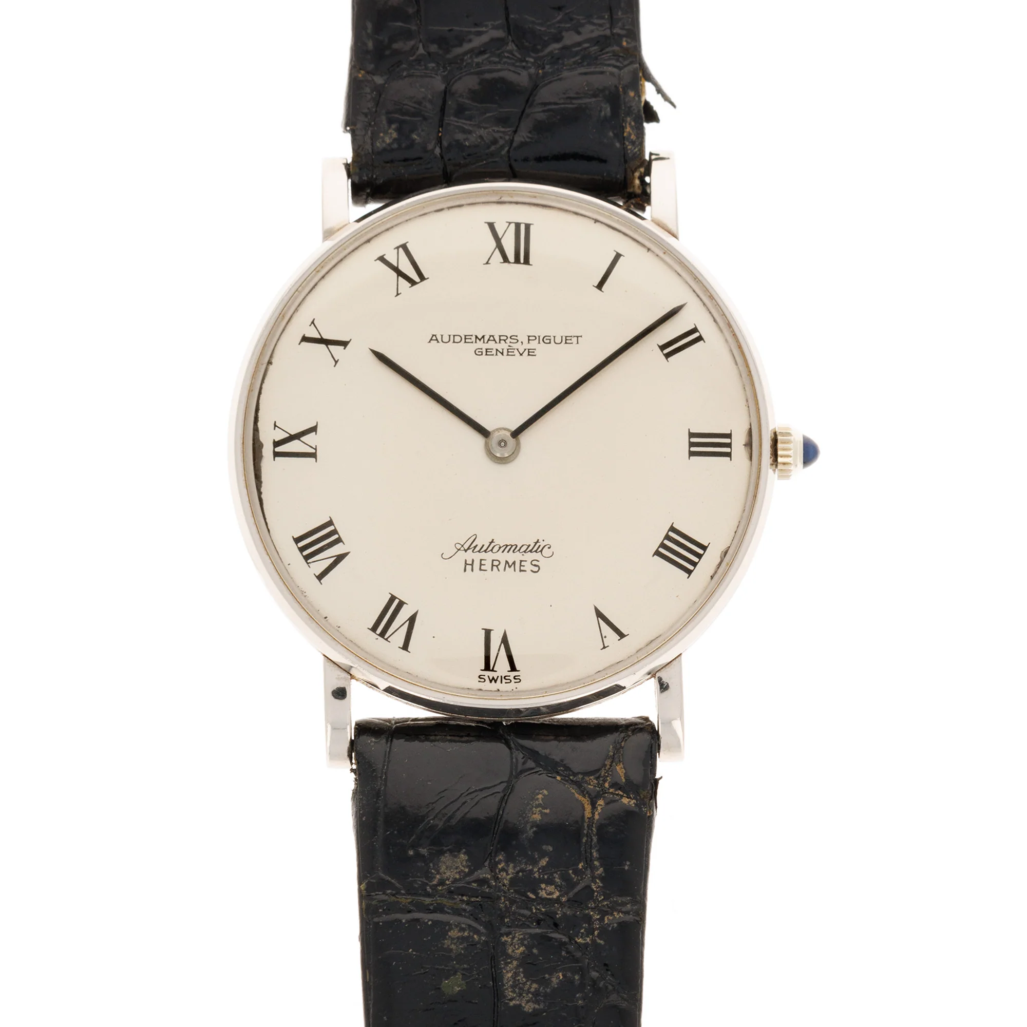 Audemars Piguet White Gold Automatic Watch Retailed by Hermes