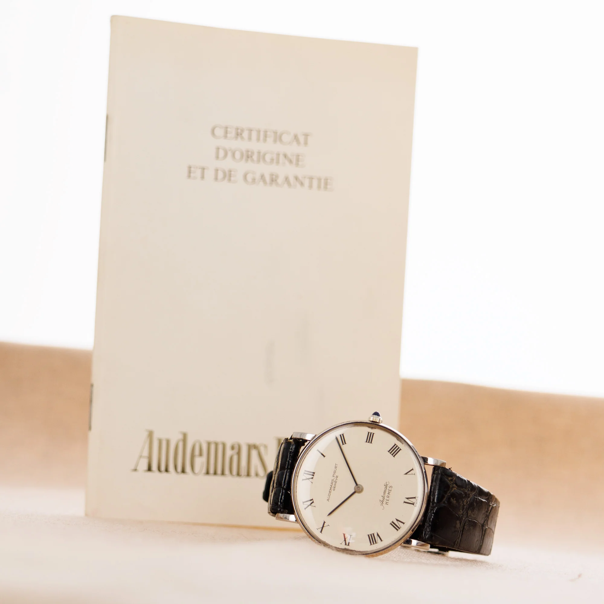 Audemars Piguet White Gold Automatic Watch Retailed by Hermes - Image 6