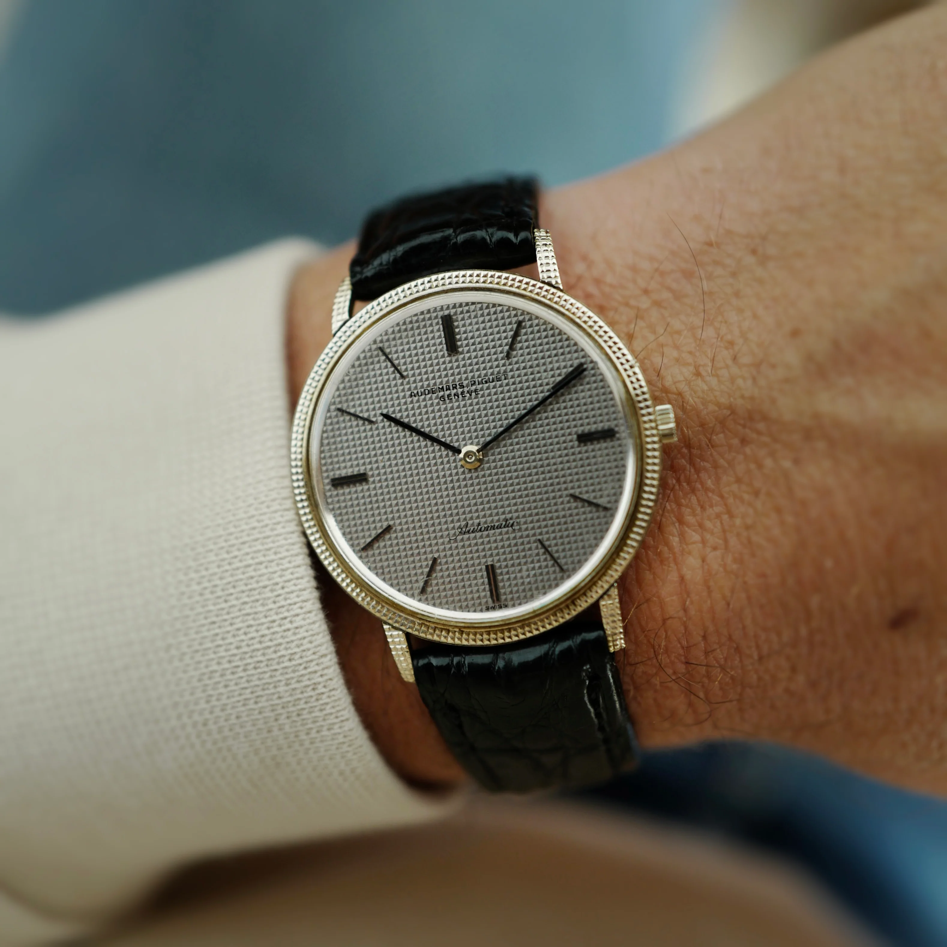 Audemars Piguet White Gold Automatic with Hobnail Case and Dial (New Arrival) - Image 2