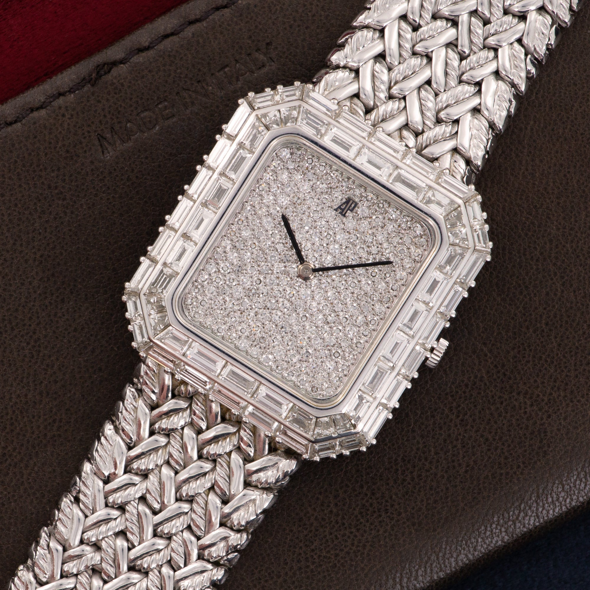 Audemars Piguet White Gold Baguette Diamond Watch - Image 2