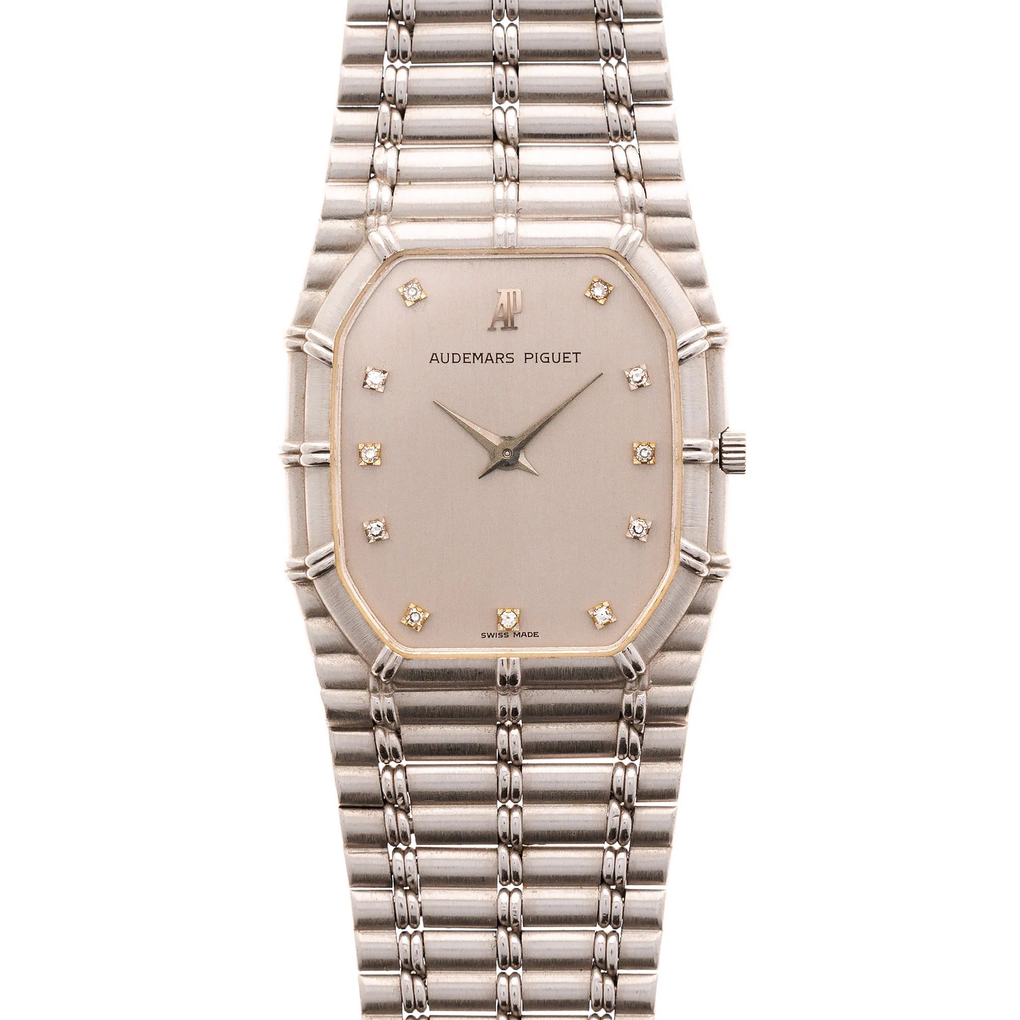 Audemars Piguet White Gold Bamboo with Diamond Markers