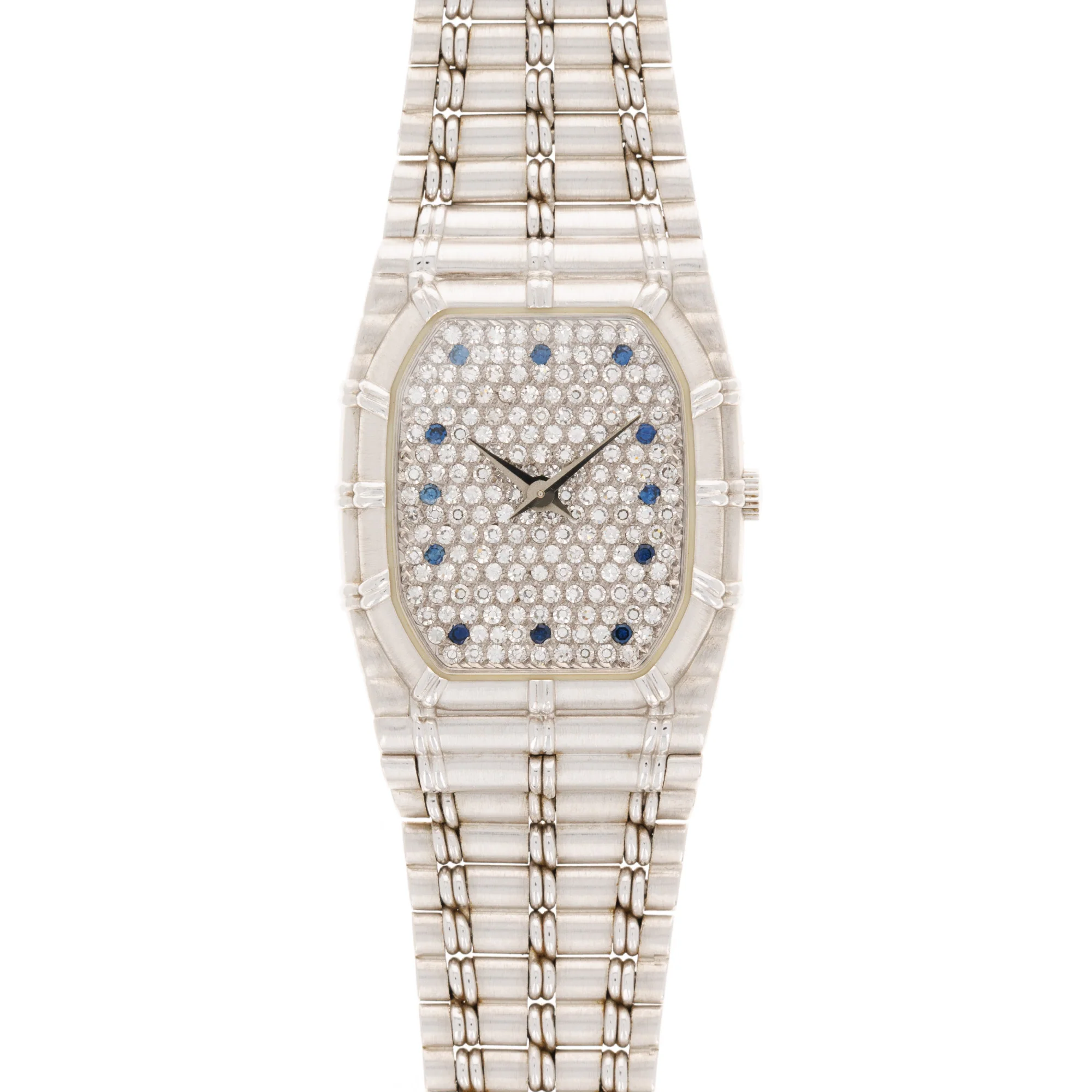 Audemars Piguet White Gold Bamboo with Sapphire Markers