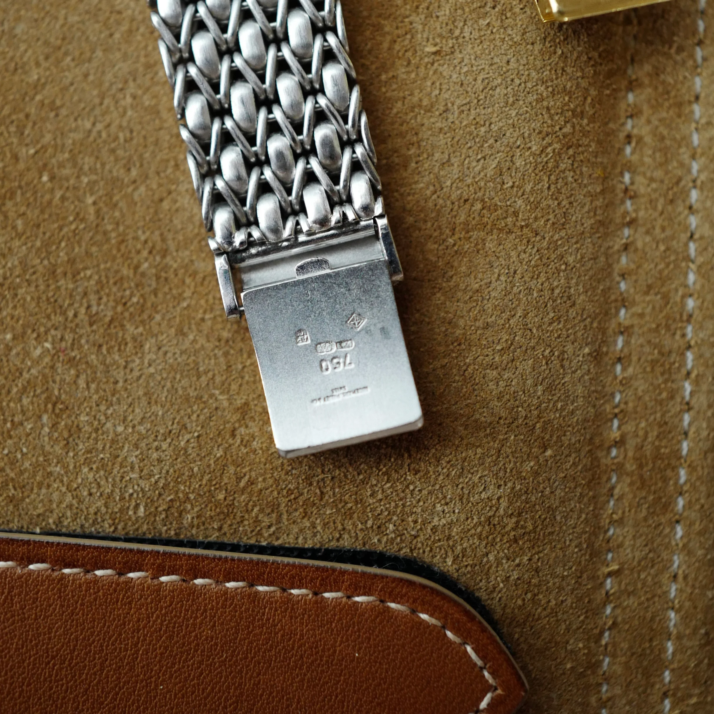 Audemars Piguet White Gold Bracelet Watch with Pave Diamond & Sapphire Dial - Image 7