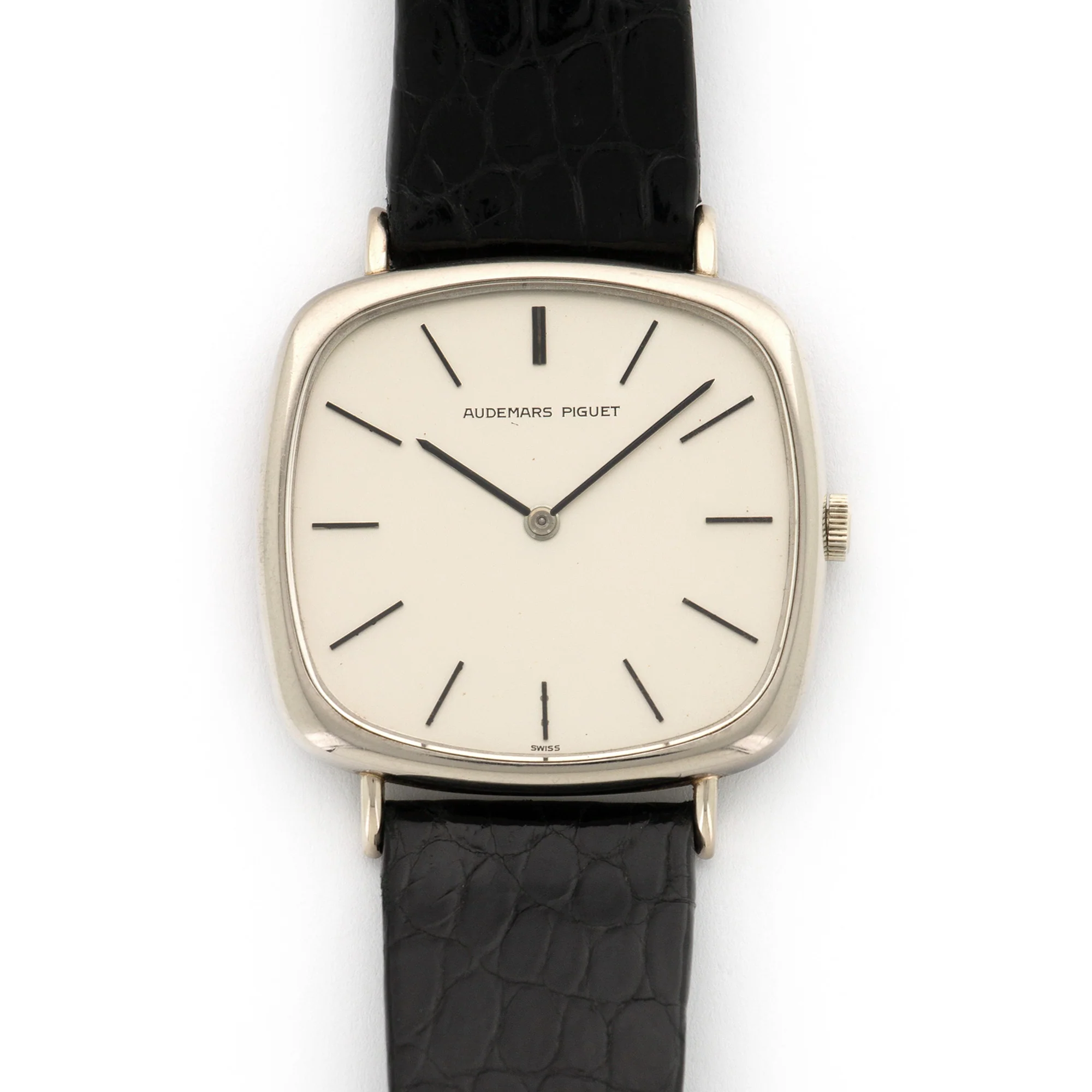Audemars Piguet White Gold Cushion-Shaped Strap Watch