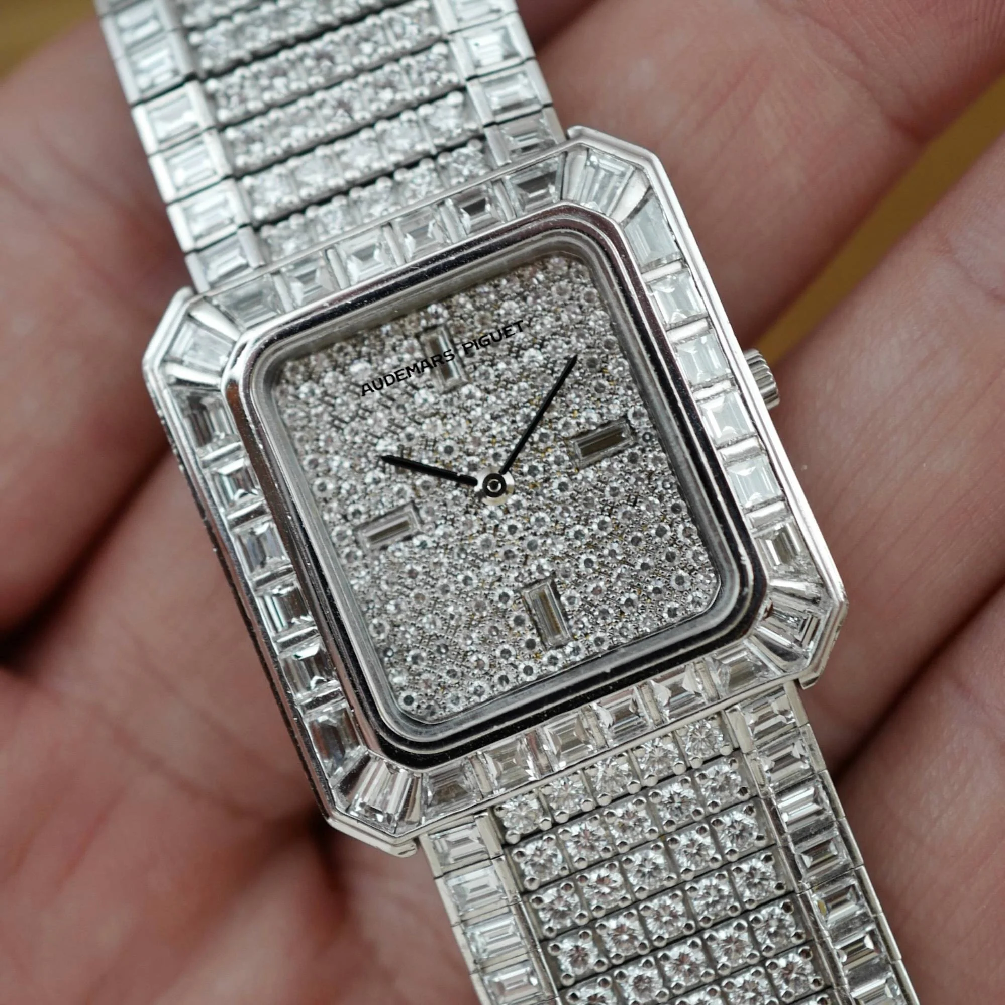 Audemars Piguet White Gold Diamond Bracelet Watch Ref. 14612 - Image 3