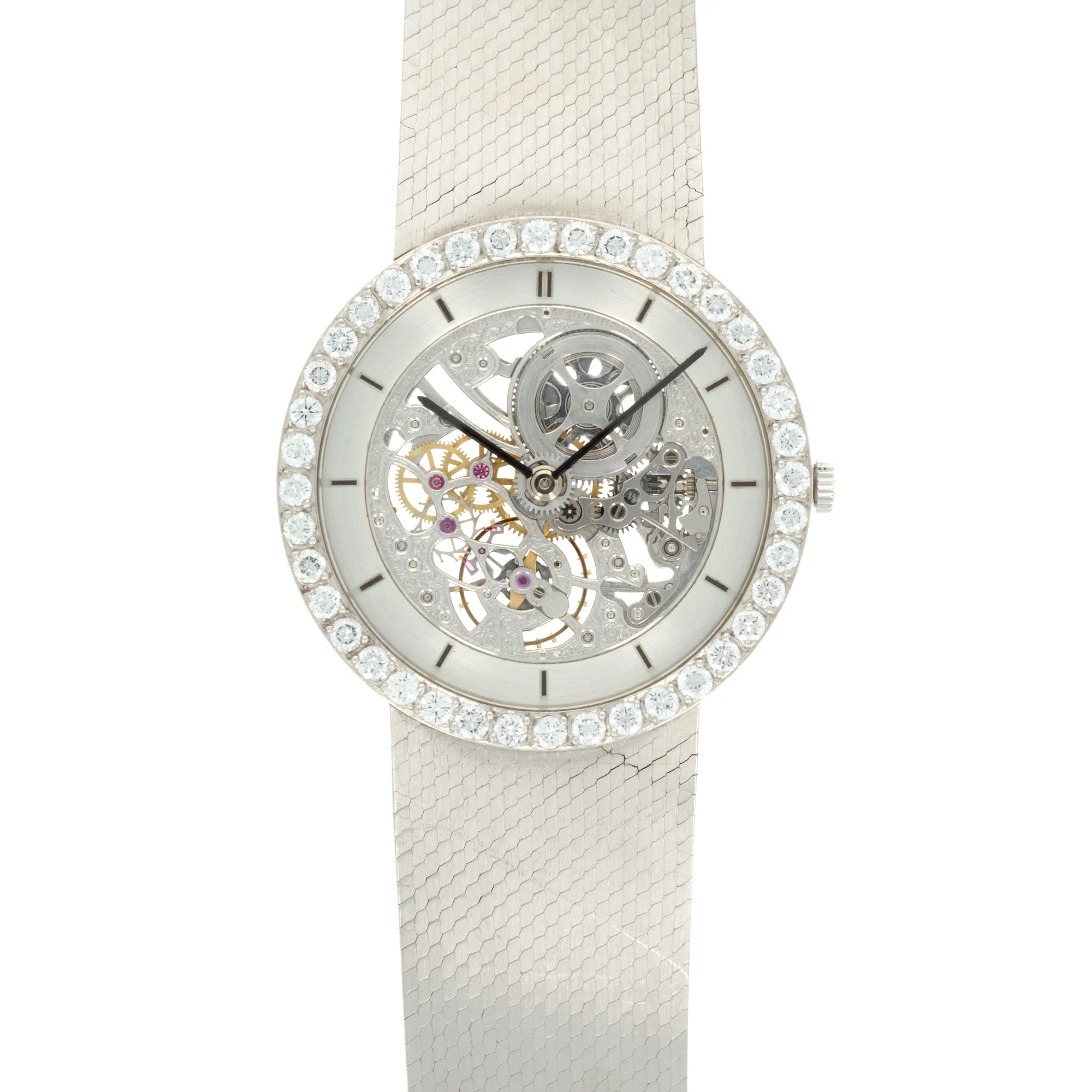 Audemars Piguet White Gold Diamond Skeleton with Original Box and Paper