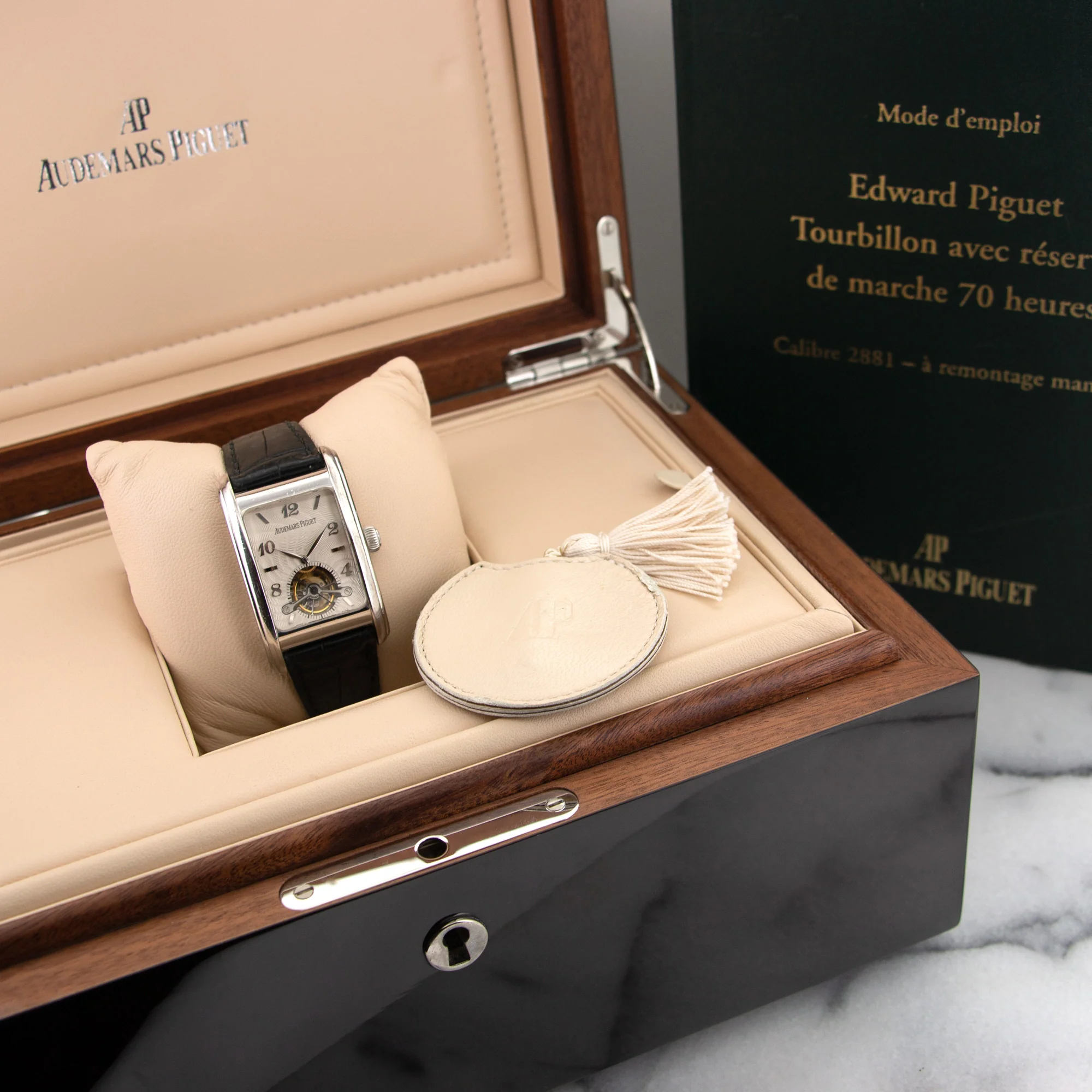 Audemars Piguet White Gold Edward Piguet Tourbillon Watch - Image 6