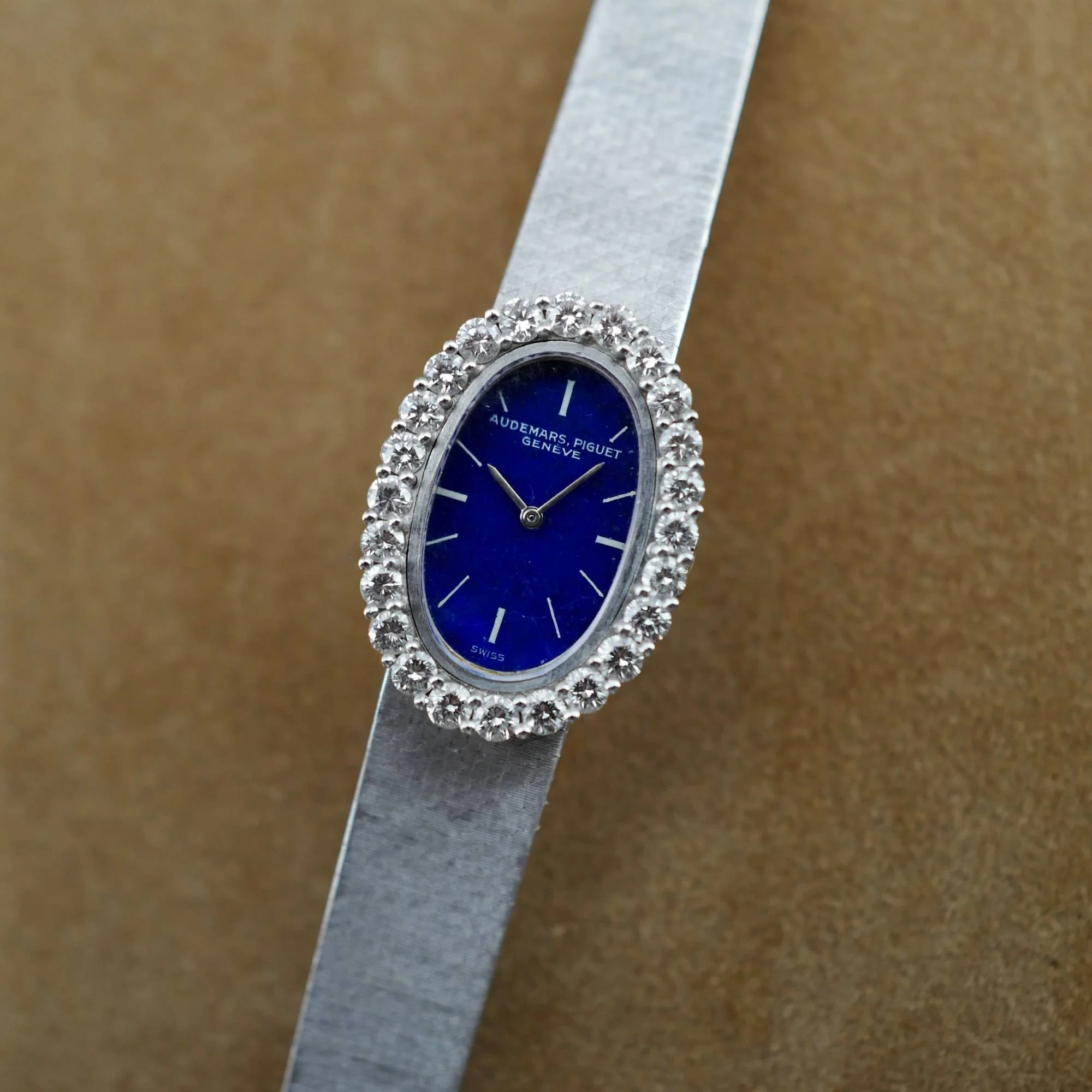 Audemars Piguet White Gold Lapis Lazuli and Diamond Watch - Image 2