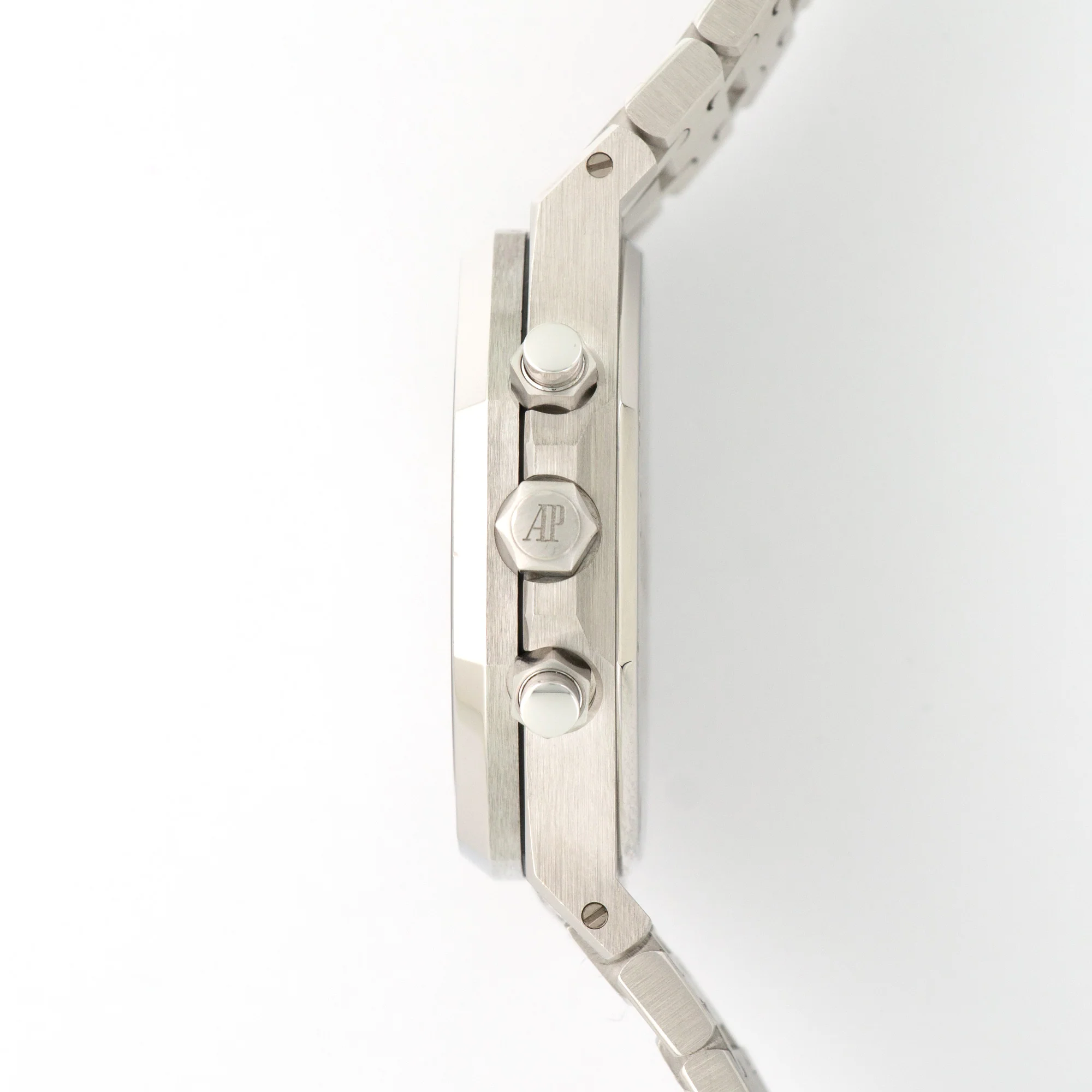 Audemars Piguet White Gold Pave Diamond Royal Oak Chrono Watch Ref. 25978 - Image 3