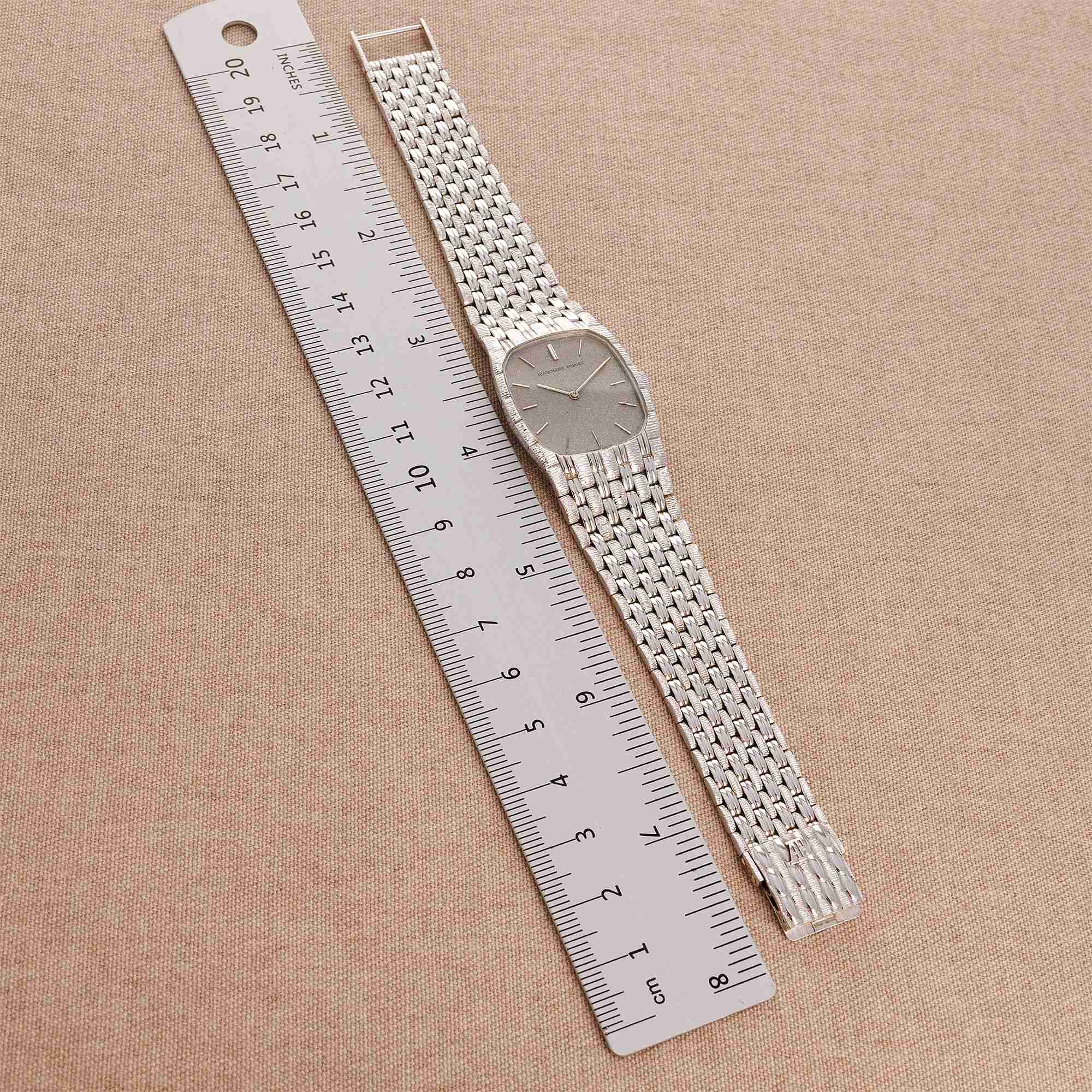 Audemars Piguet White Gold Rope and Bead Bracelet Watch Ref. 56525 - Image 8