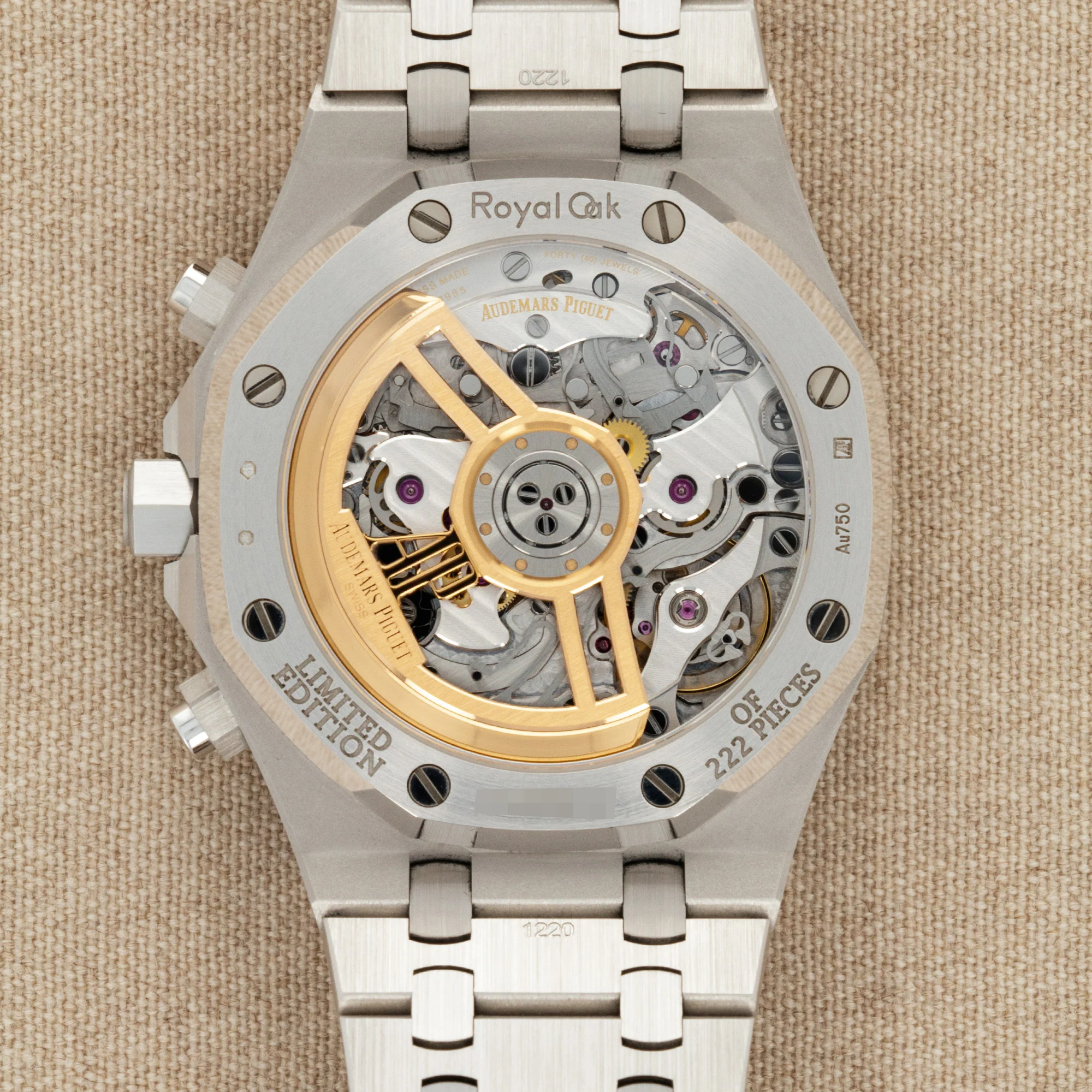 Audemars Piguet White Gold Royal Oak Chronograph Japan Edition Watch 26239 - Image 3