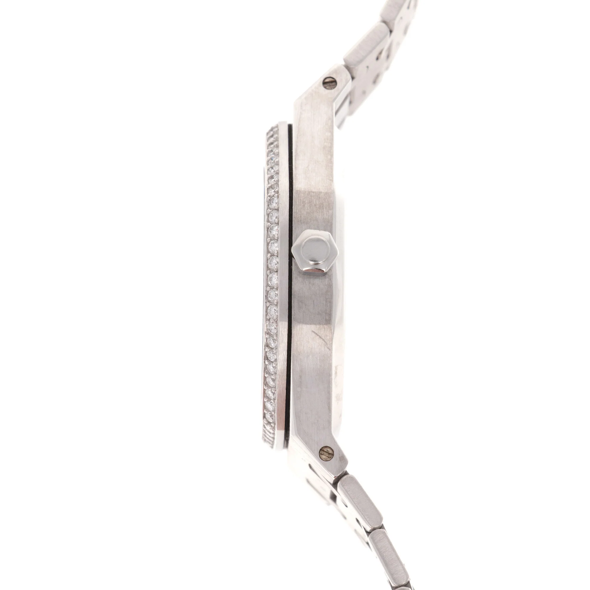 Audemars Piguet White Gold Royal Oak Day-Date Moonphase Diamond Watch - Image 3