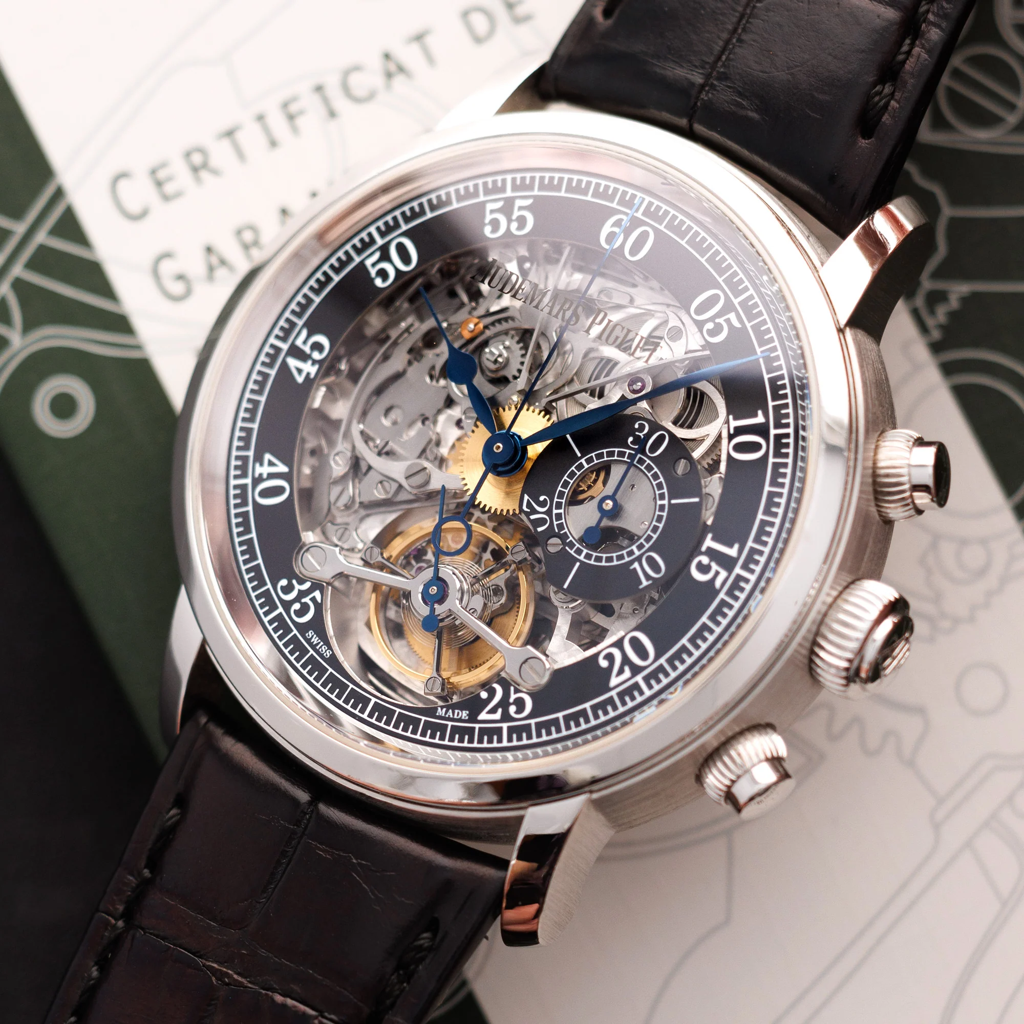 Audemars Piguet White Gold Skeleton Tourbillon Minute Repeater Chronograph Ref. 26345 - Image 2