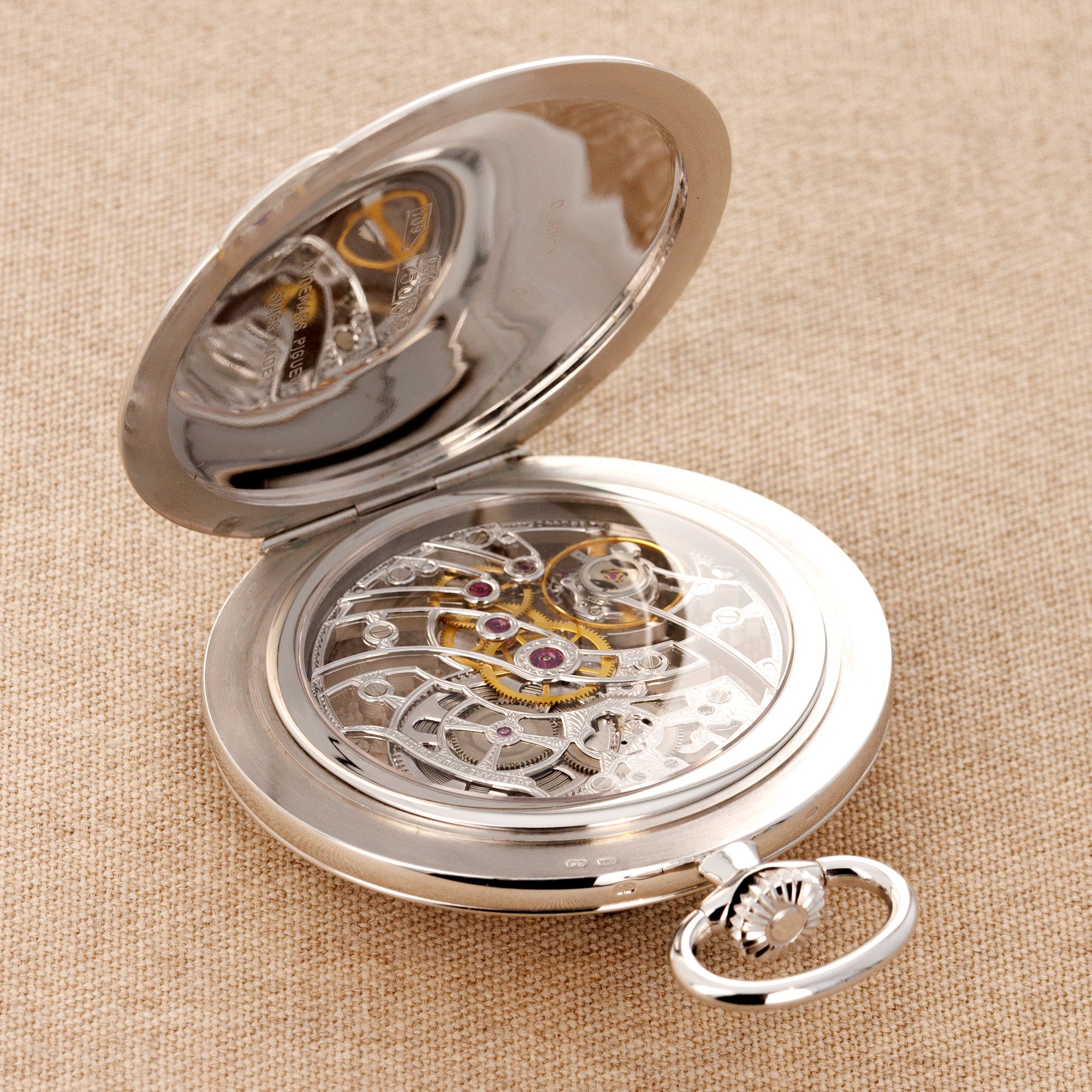 Audemars Piguet White Gold Skeleton Pocket Watch - Image 3