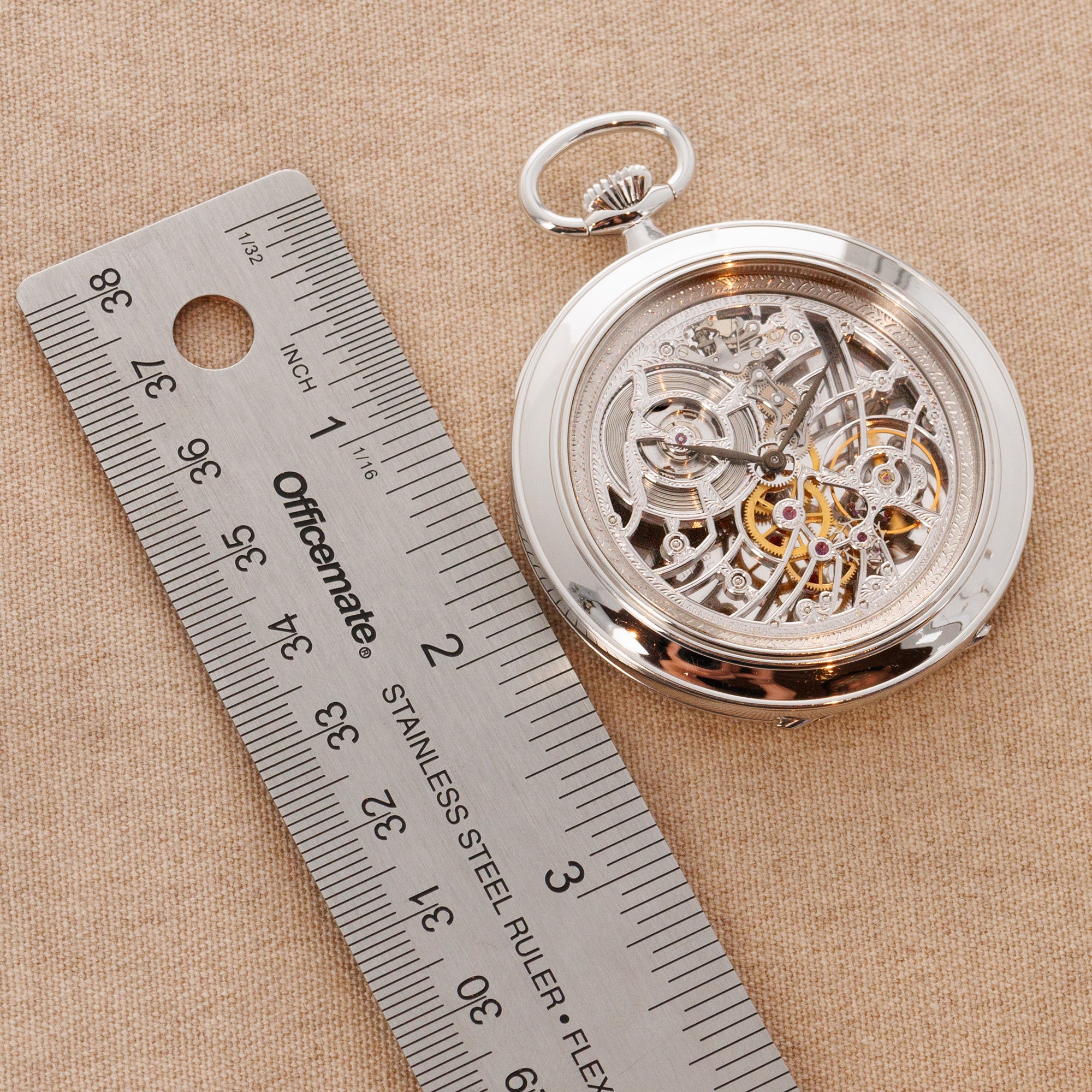 Audemars Piguet White Gold Skeleton Pocket Watch - Image 5