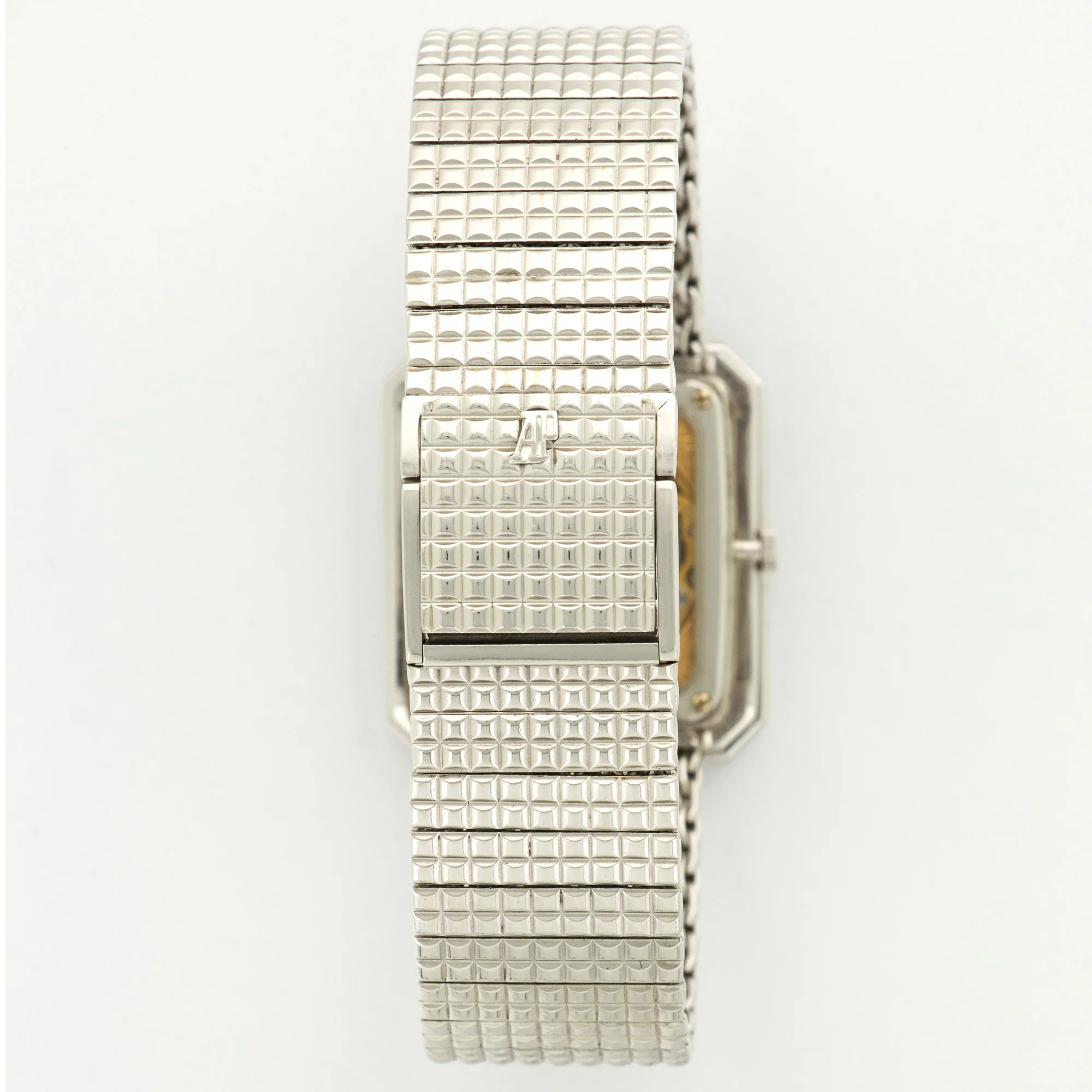 Audemars Piguet White Gold Skeletonized Baguette Diamond Watch - Image 4