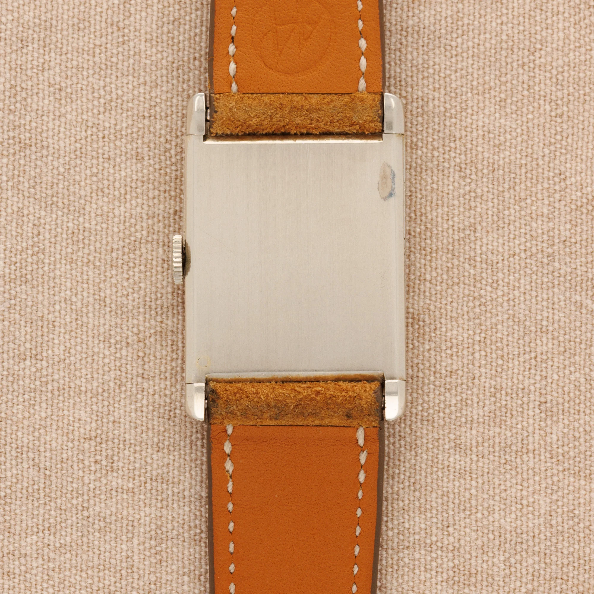 Audemars Piguet White Gold Tank Watch with Luminous Arabic Numerals - Image 3