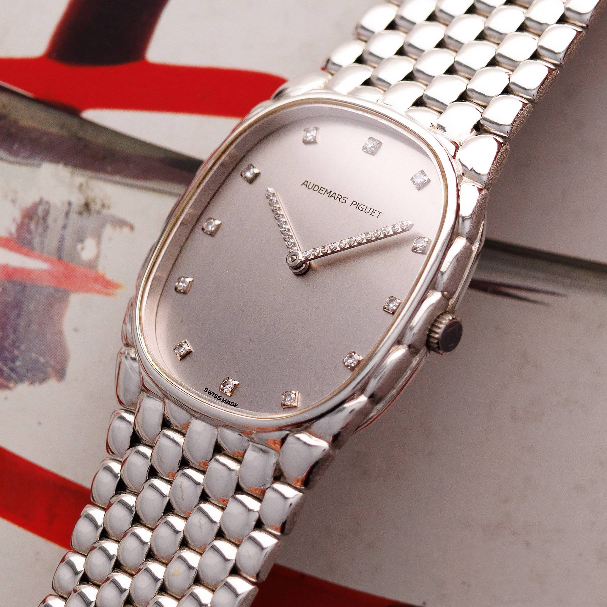 Audemars Piguet White Gold Vintage Bracelet Watch - Image 2