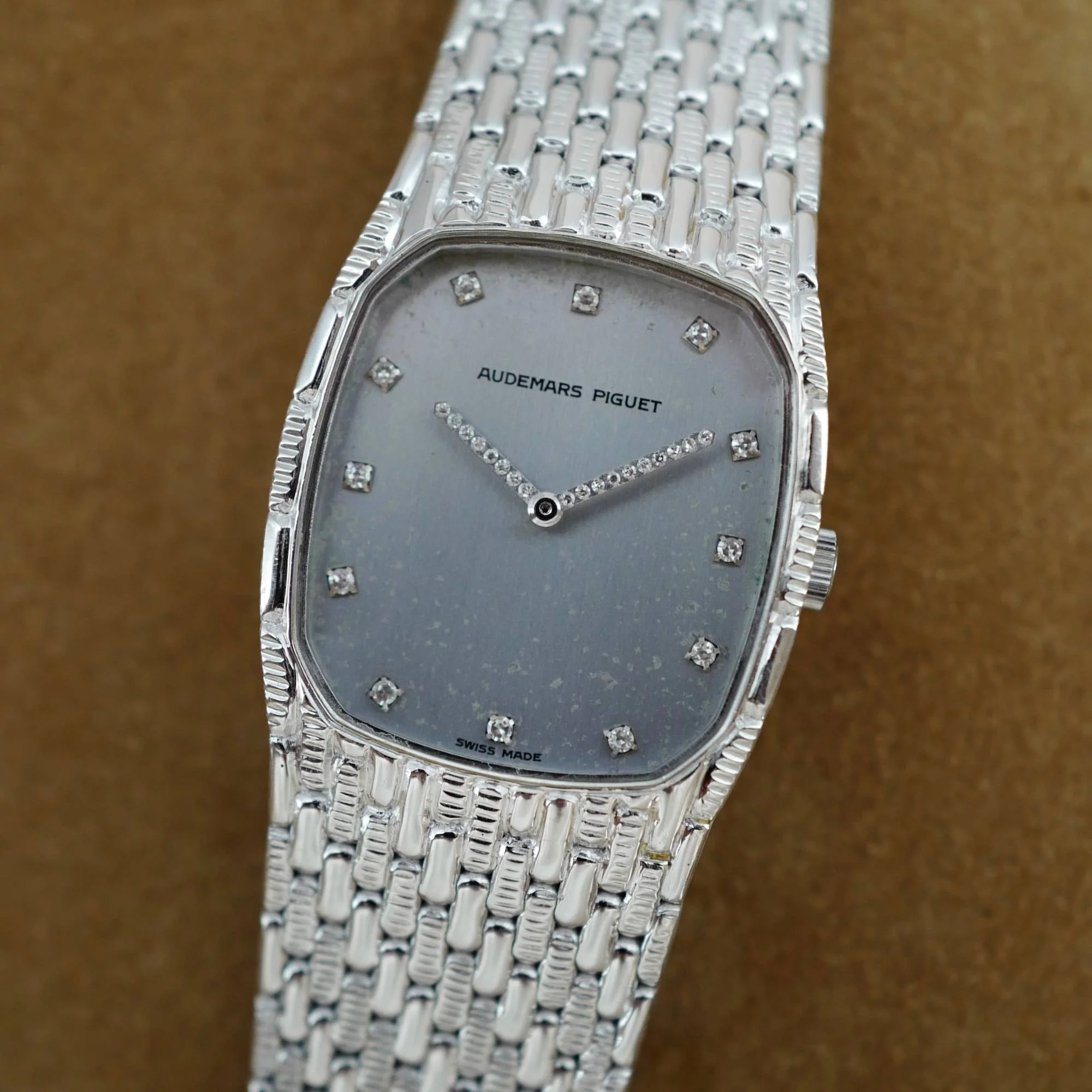 Audemars Piguet White Gold Vintage Watch with Original Diamonds - Image 2