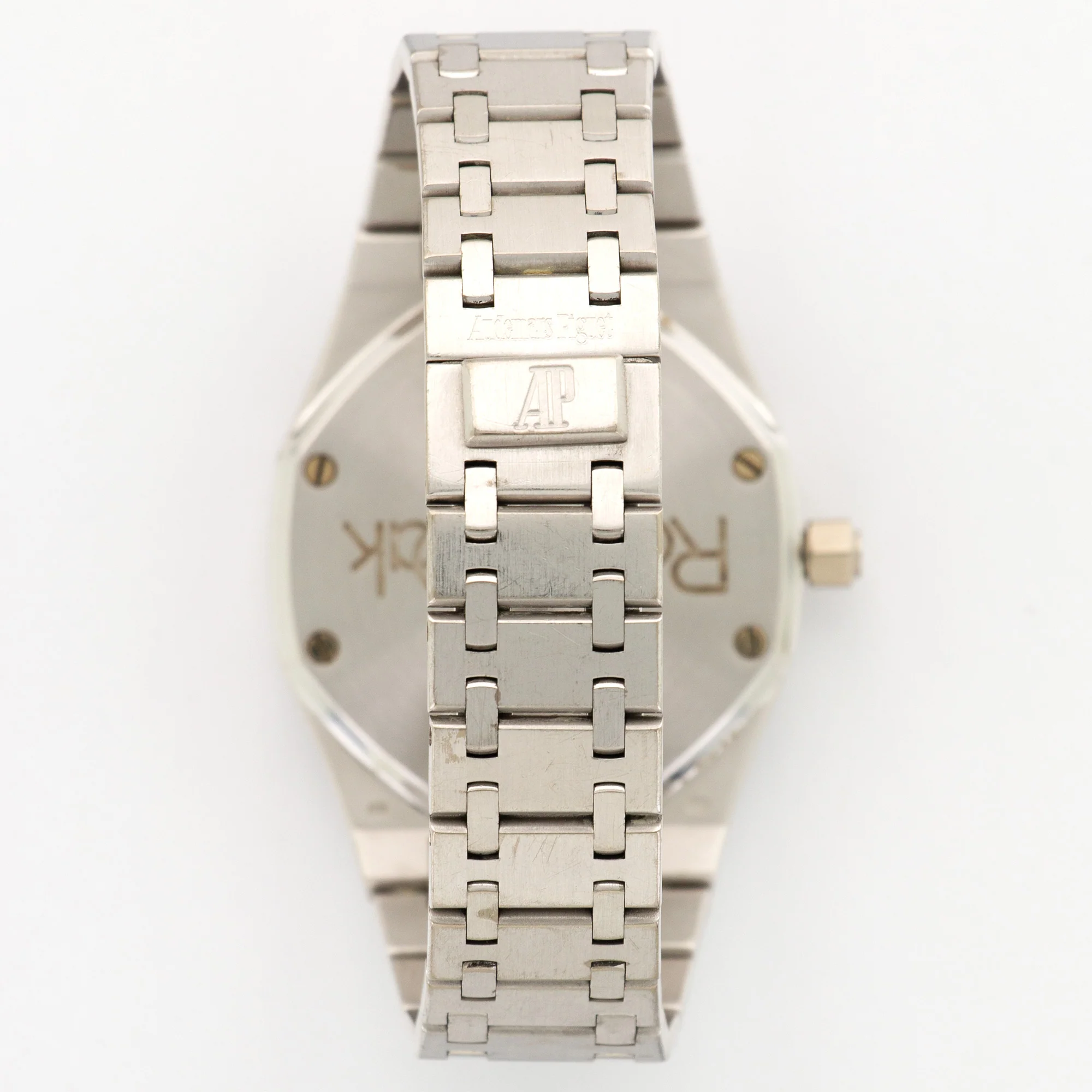 Audemars Piguet White Royal Gold Royal Oak Emerald & Diamond Watch - Image 4
