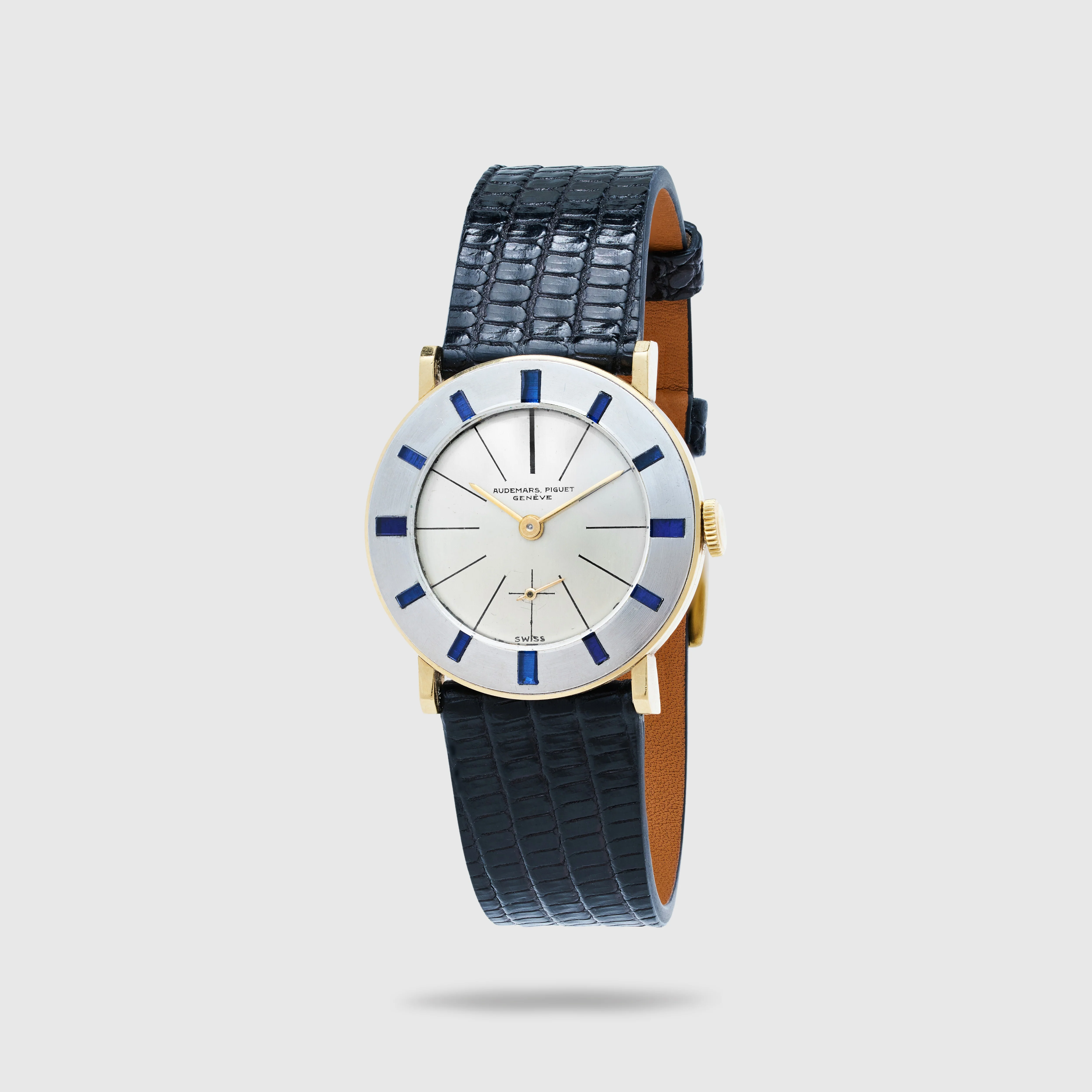 Audemars Piguet Yellow Gold and White Gold Watch with Sapphires