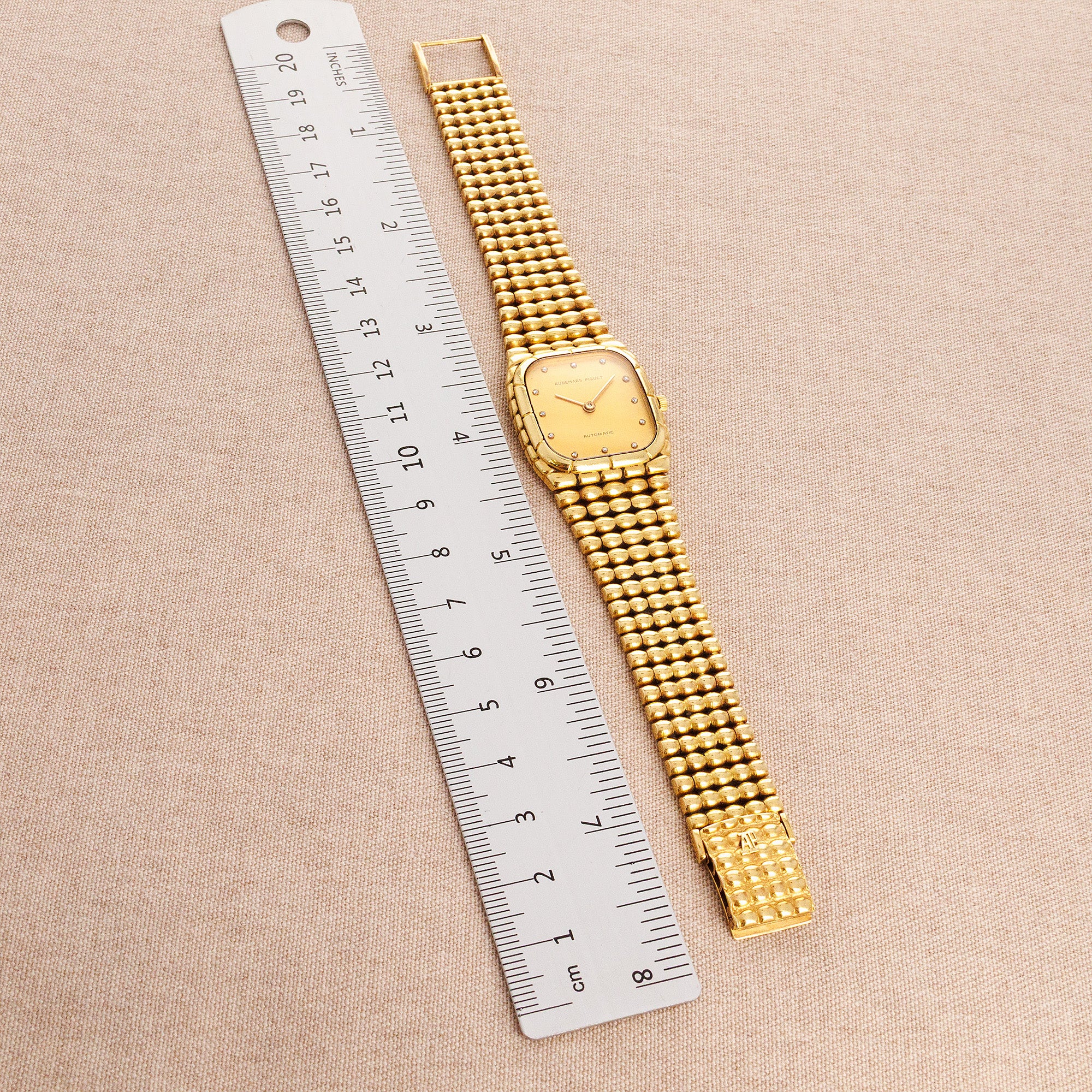 Audemars Piguet Yellow Gold Automatic Bamboo Bullet Bracelet Watch - Image 8