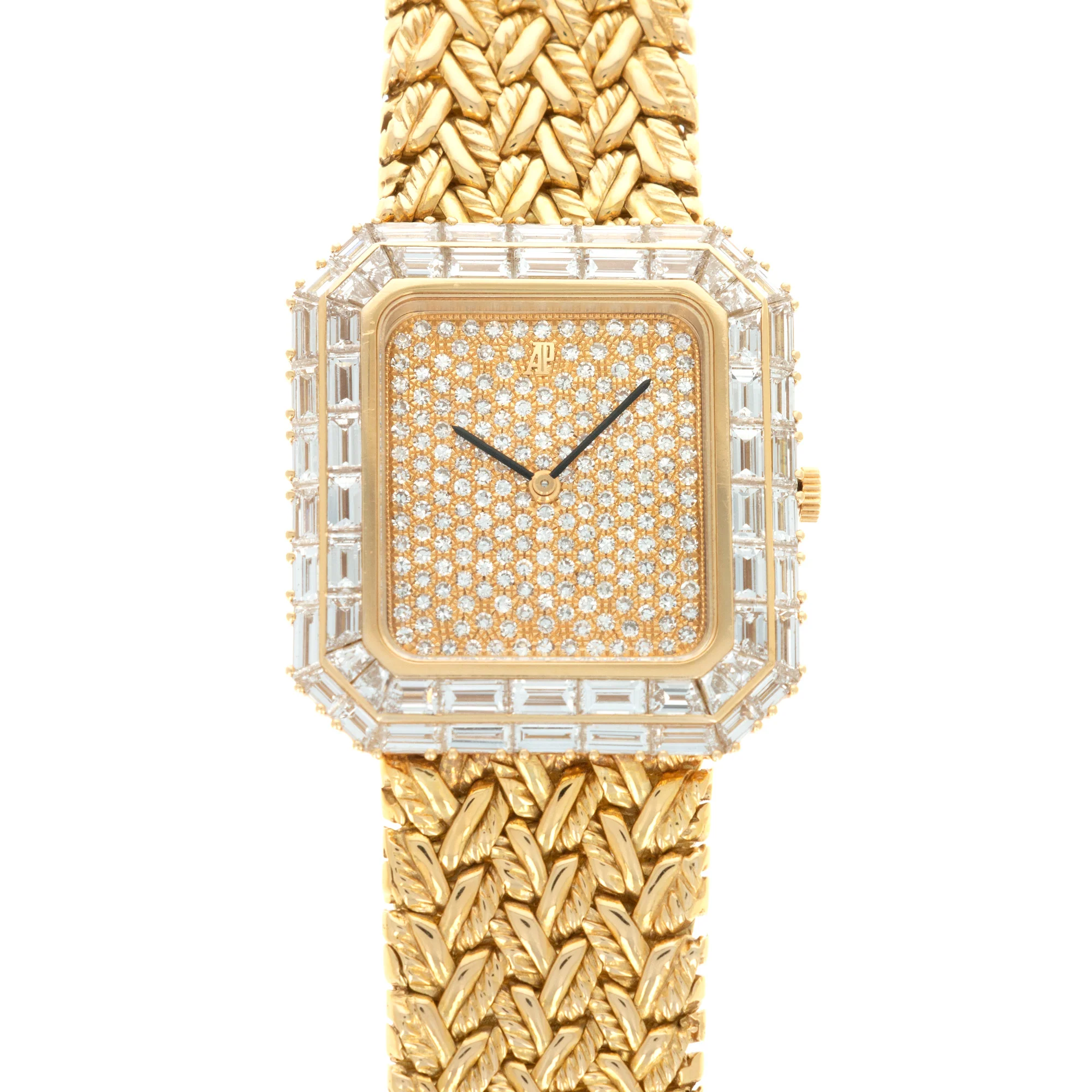 Audemars Piguet Yellow Gold Baguette Diamond Watch