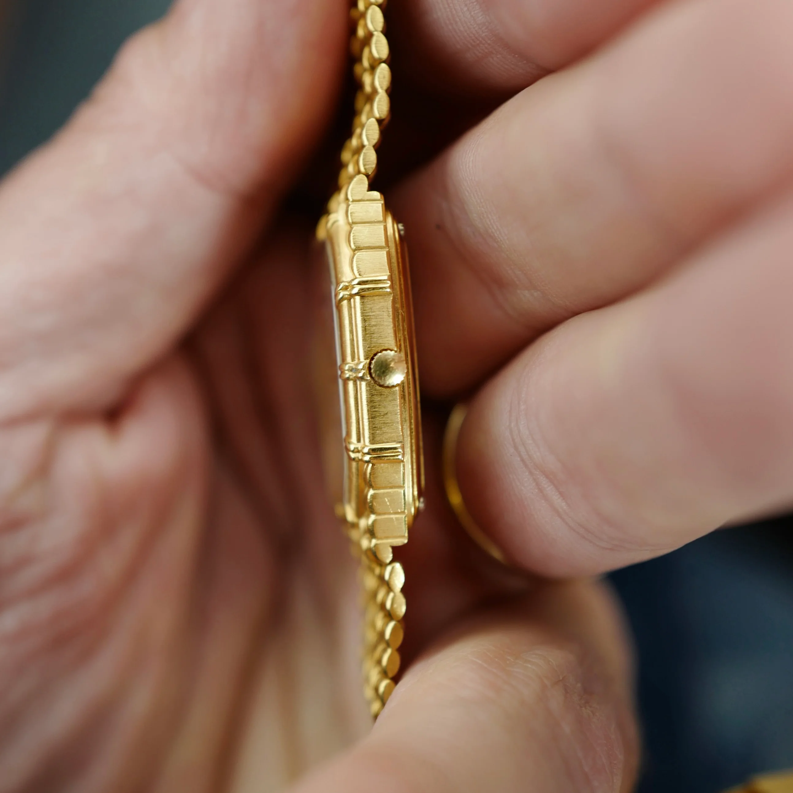 Audemars Piguet Yellow Gold Bamboo Pave Automatic (New Arrival) - Image 5