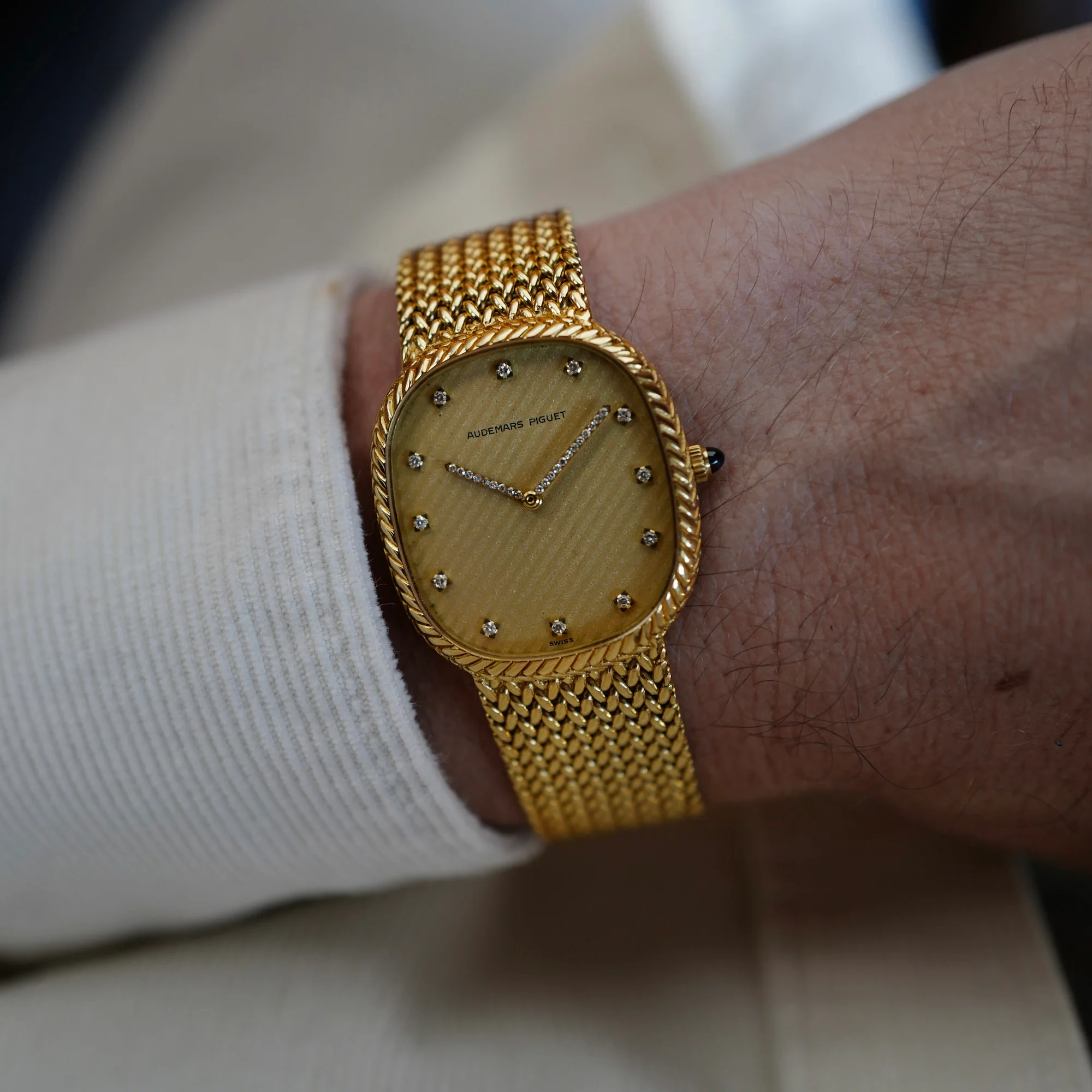 Audemars Piguet Yellow Gold Bracelet Watch Ref. 4109 - Image 4