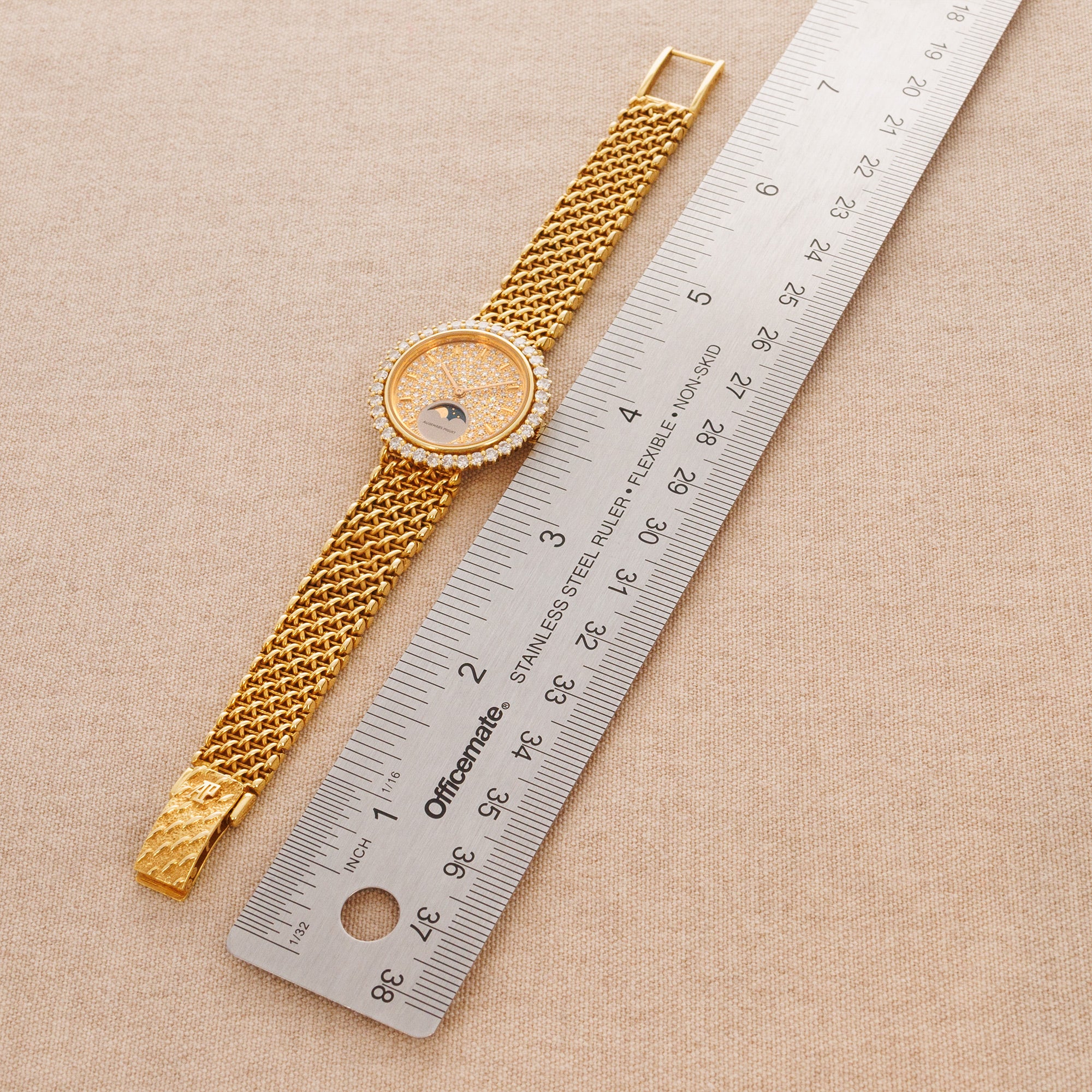 Audemars Piguet Yellow Gold Diamond Moonphase Watch - Image 5