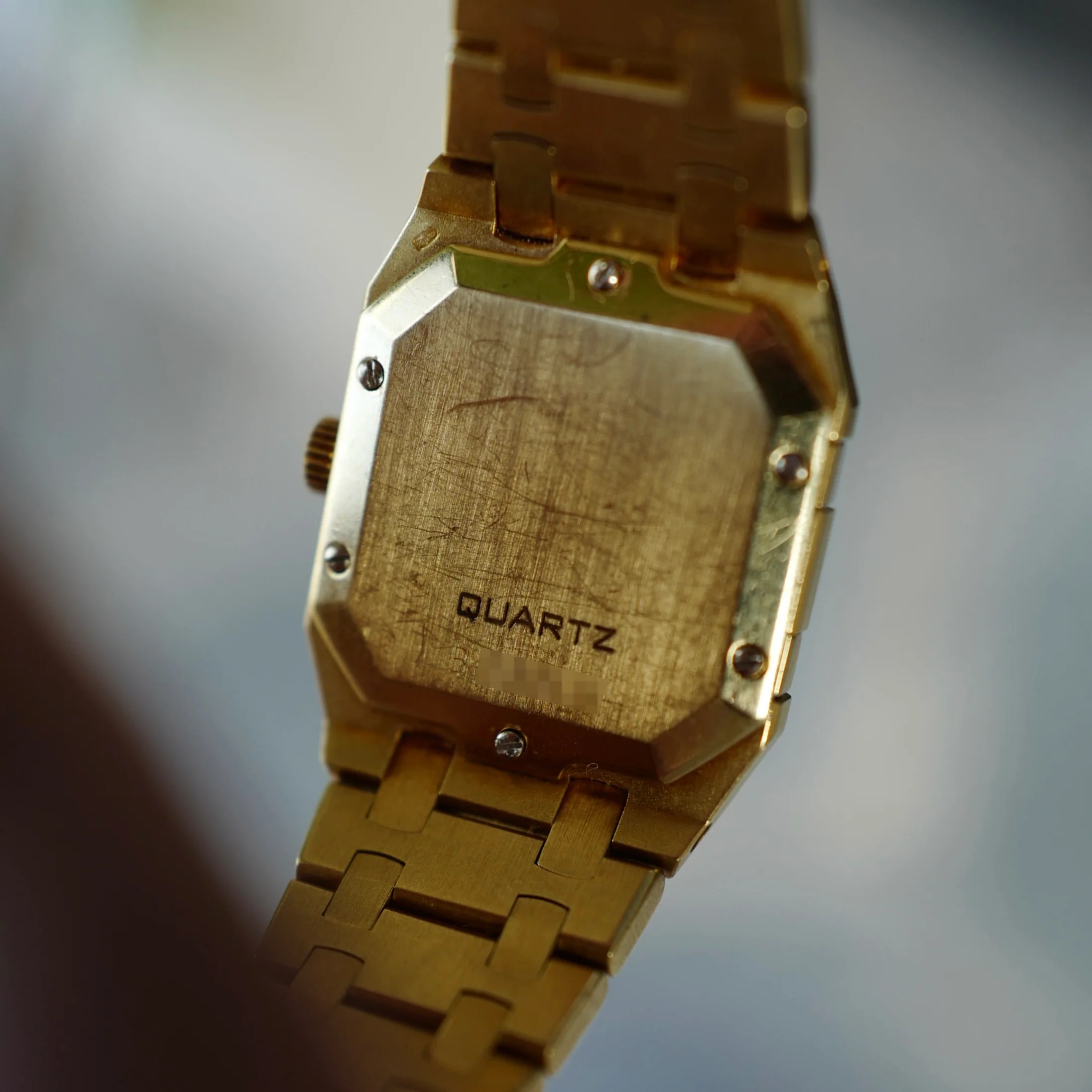 Audemars Piguet Yellow Gold Diamond & Sapphire Rectangular Royal Oak Watch - Image 7