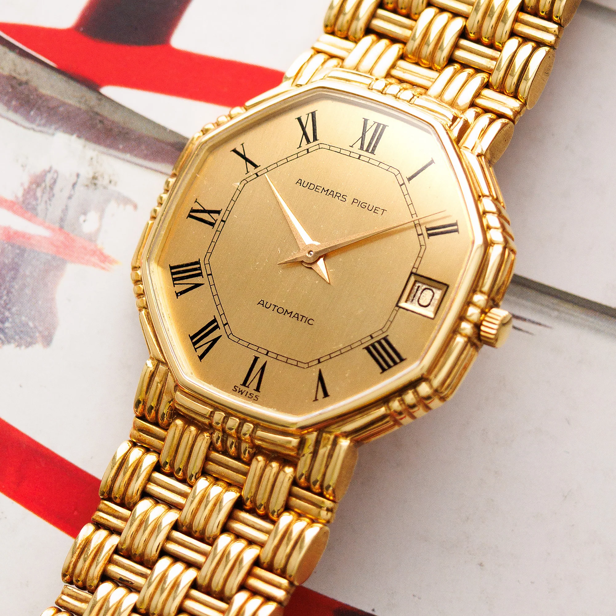 Audemars Piguet Yellow Gold Octagonal Automatic Watch - Image 2