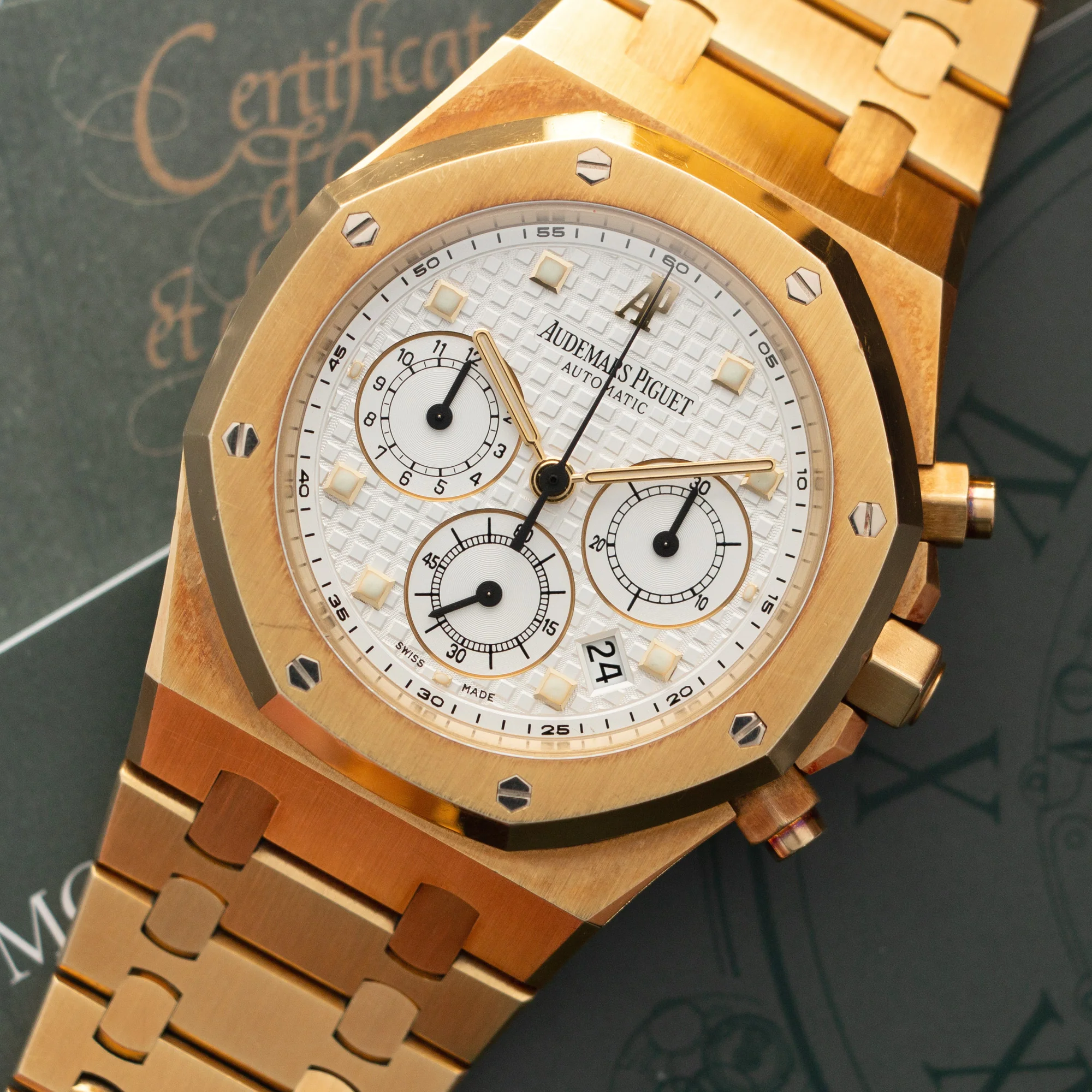 Audemars Piguet Yellow Gold Royal Oak Chronograph Watch Ref. 25960 - Image 2