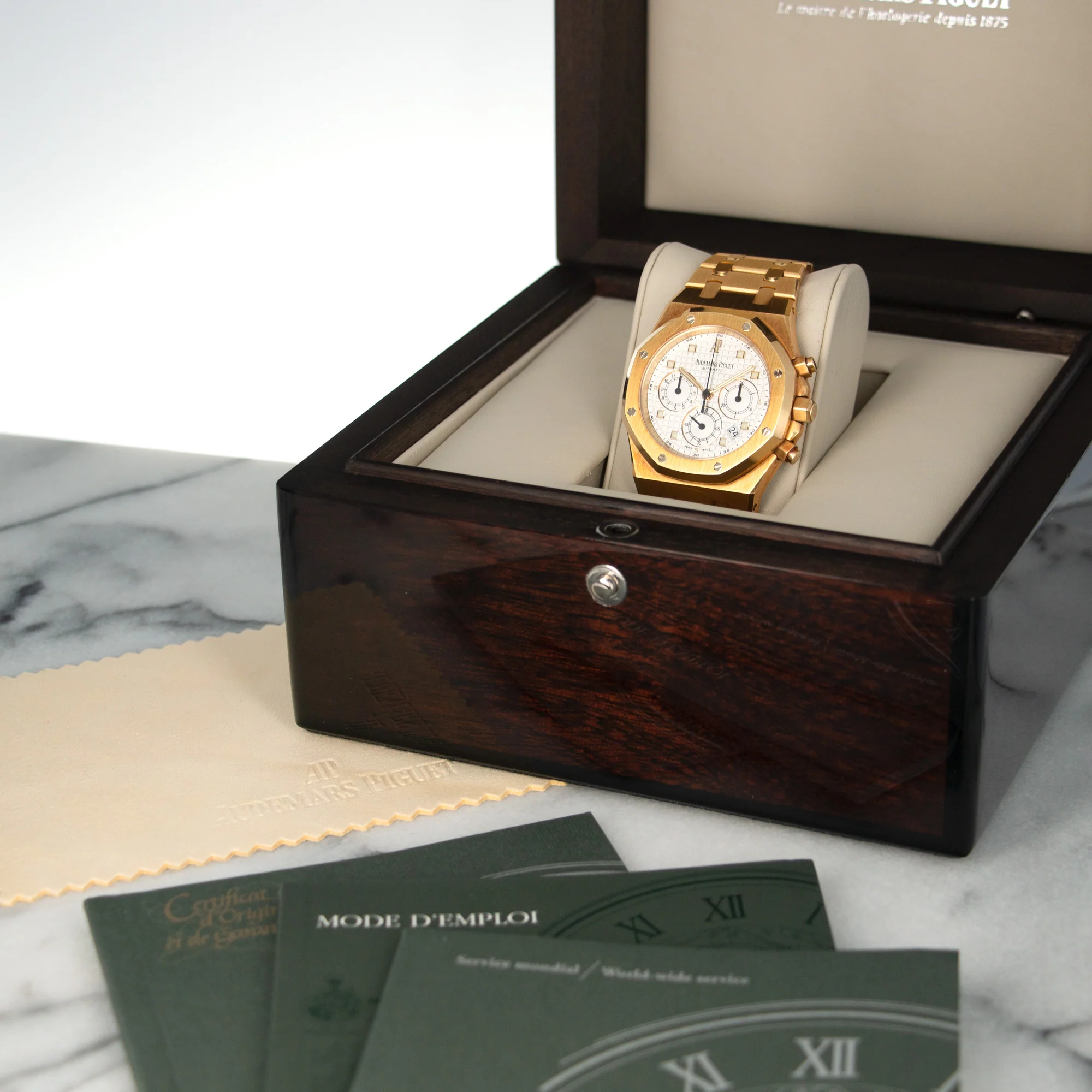 Audemars Piguet Yellow Gold Royal Oak Chronograph Watch Ref. 25960 - Image 8