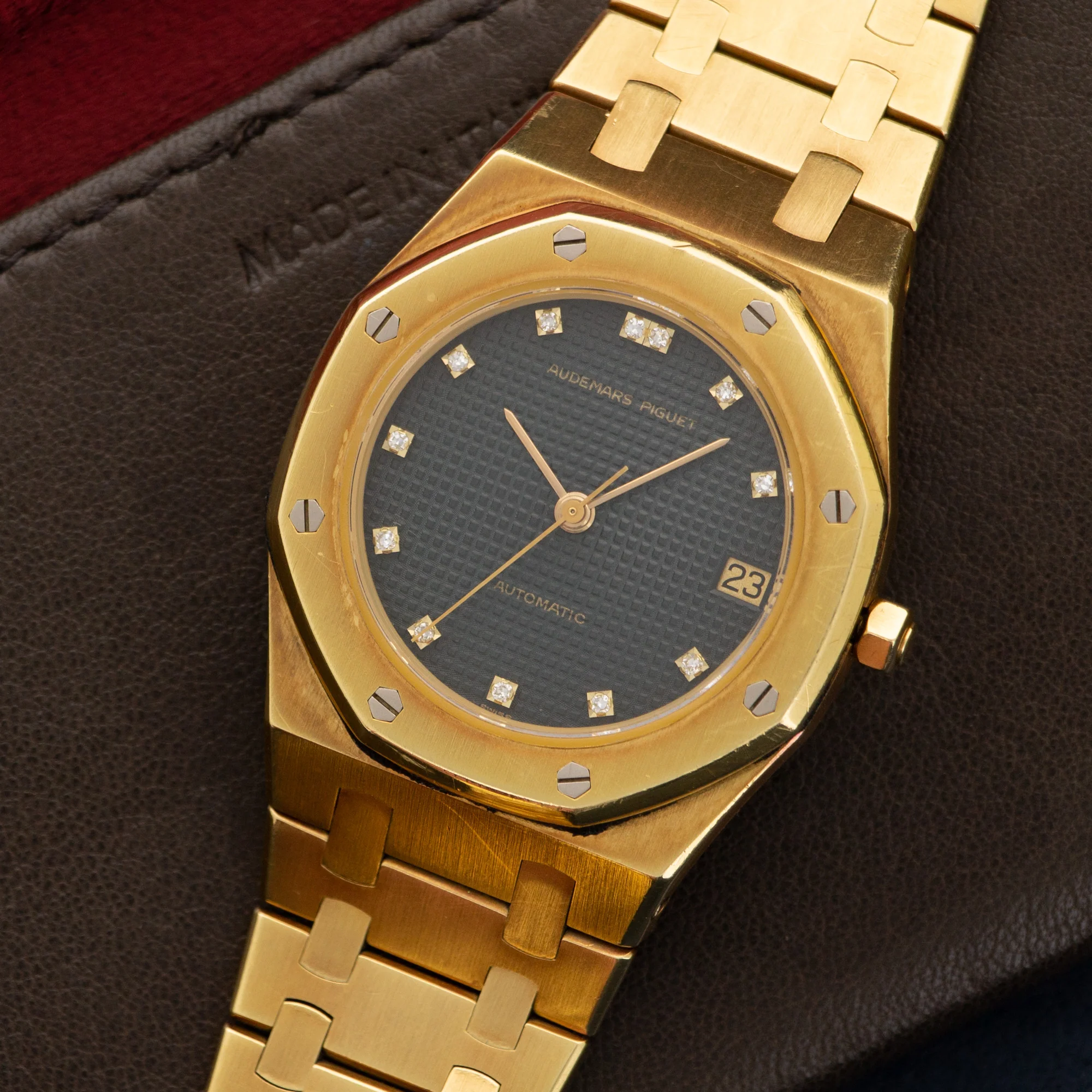 Audemars Piguet Yellow Gold Royal Oak Diamond Watch - Image 2
