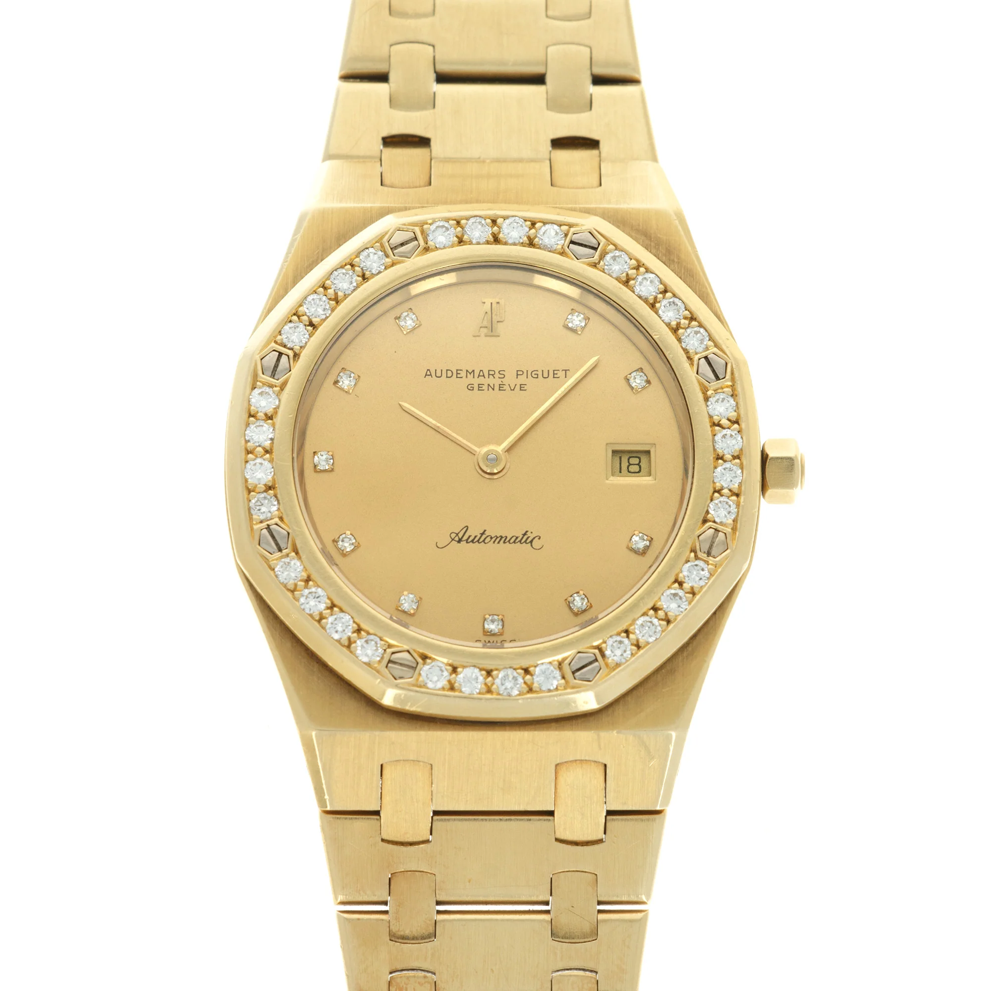 Audemars Piguet Yellow Gold Royal Oak Diamond Watch