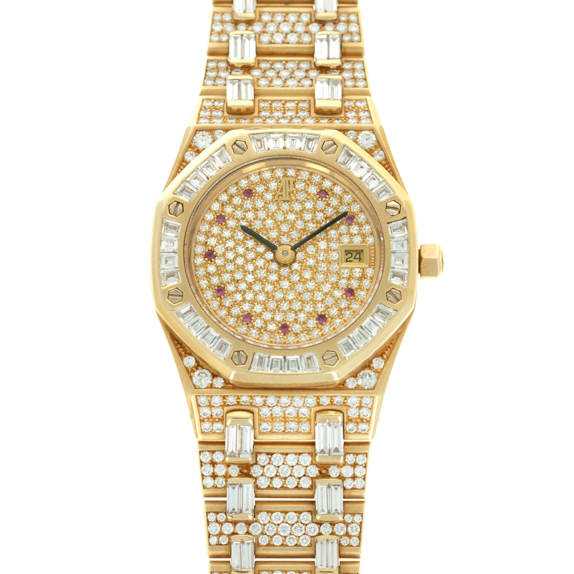 Audemars Piguet Yellow Gold Royal Oak Diamond Watch