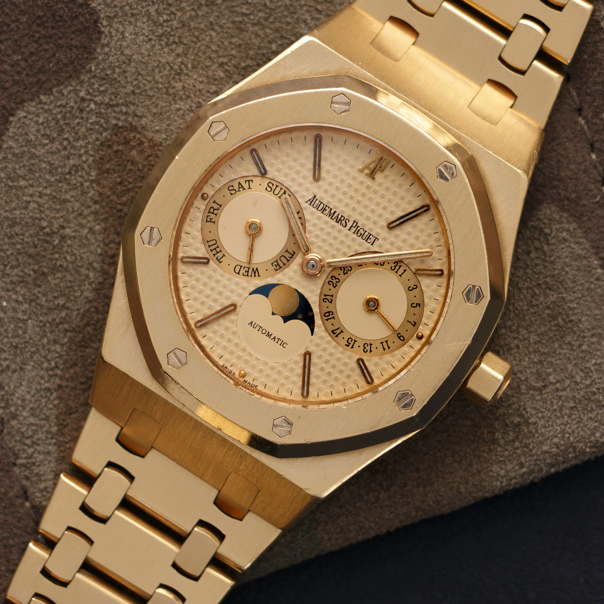 Audemars Piguet Yellow Gold Royal Oak Moonphase Watch - Image 2