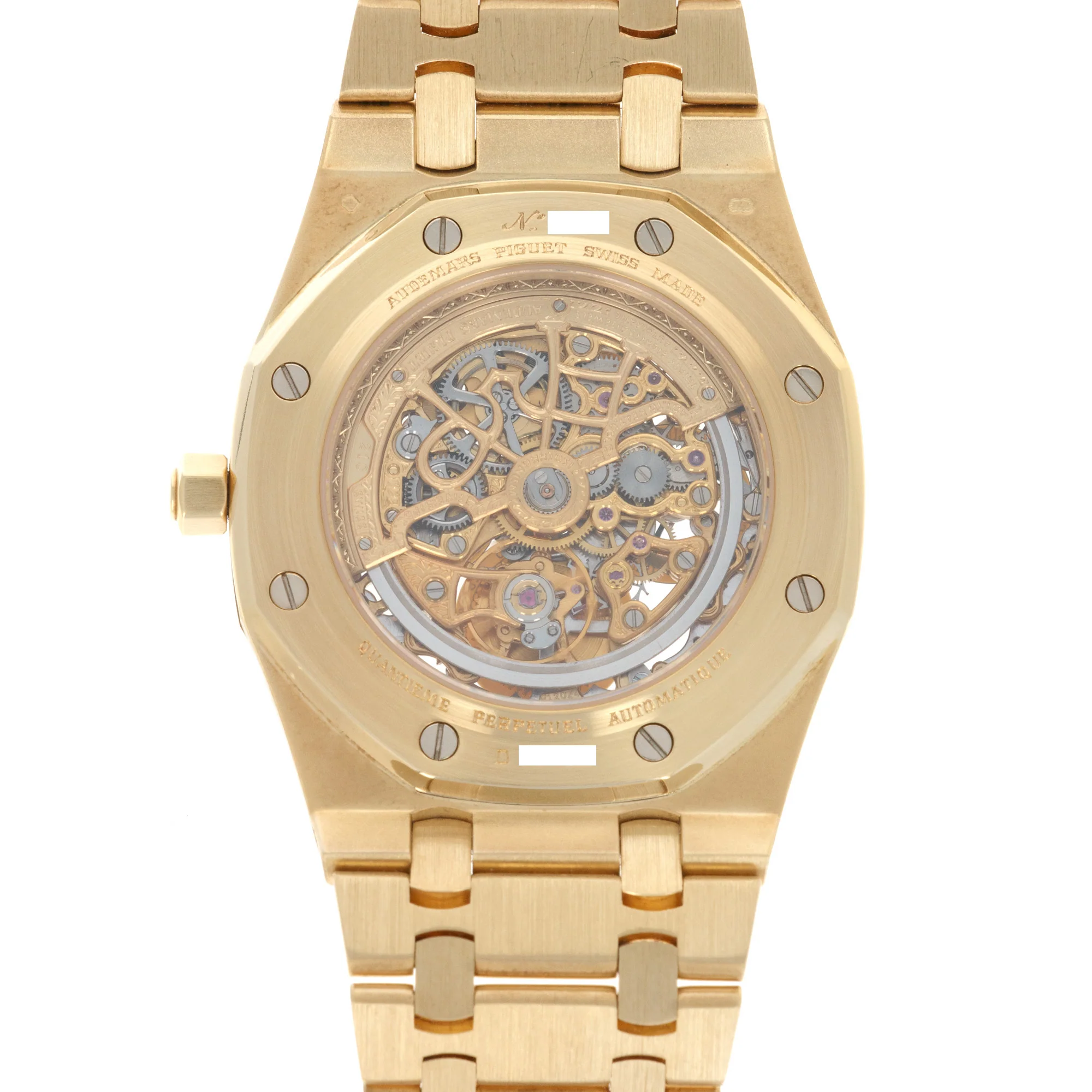 Audemars Piguet Yellow Gold Royal Oak Perpetual Calendar Skeleton Watch - Image 4