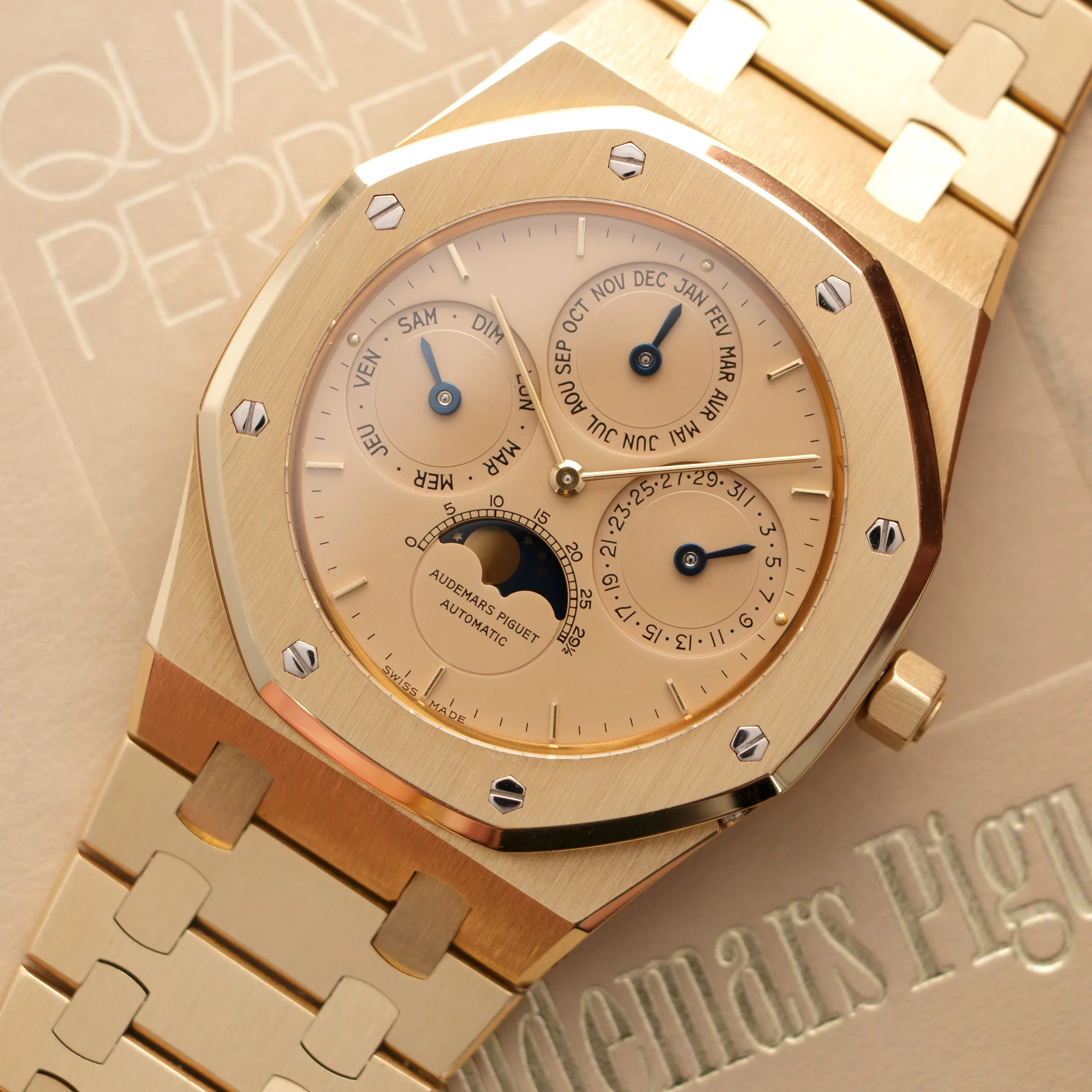 Audemars Piguet Yellow Gold Royal Oak Quantieme Perpetual Watch Ref. 25654 - Image 2
