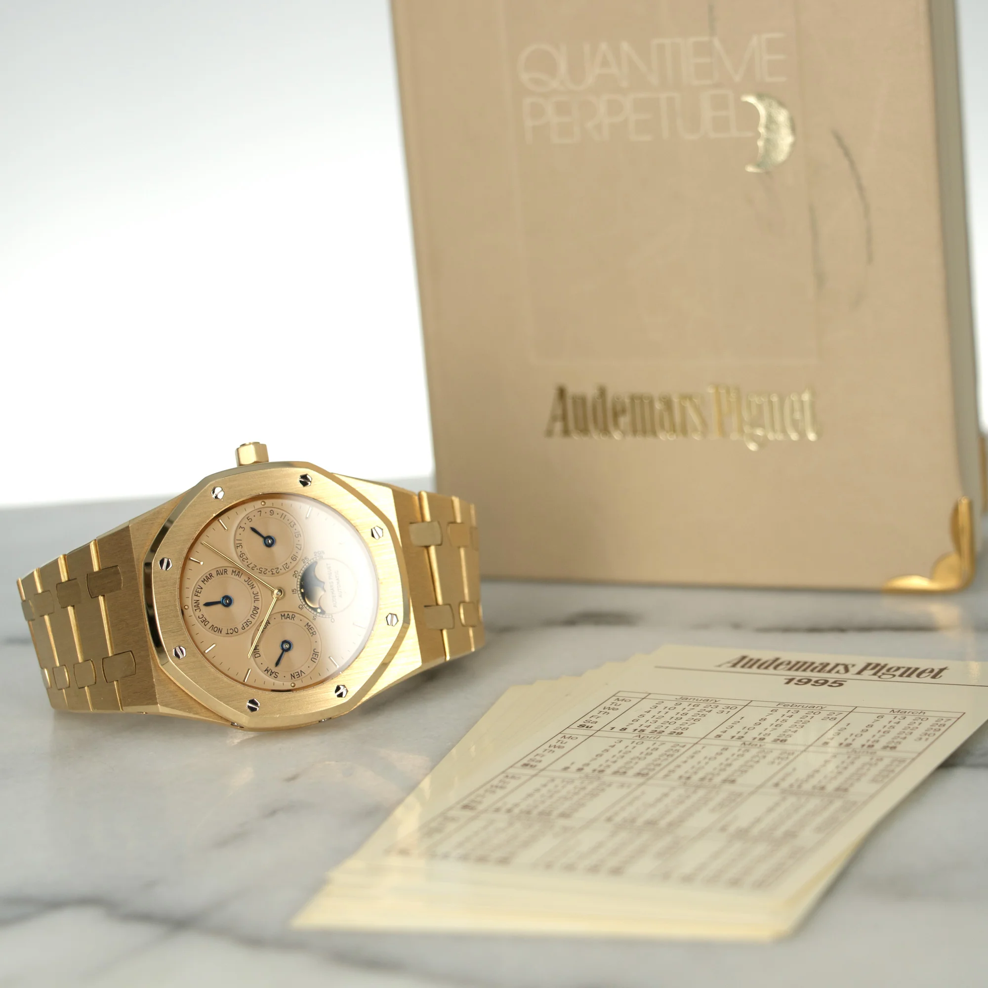 Audemars Piguet Yellow Gold Royal Oak Quantieme Perpetual Watch Ref. 25654 - Image 9