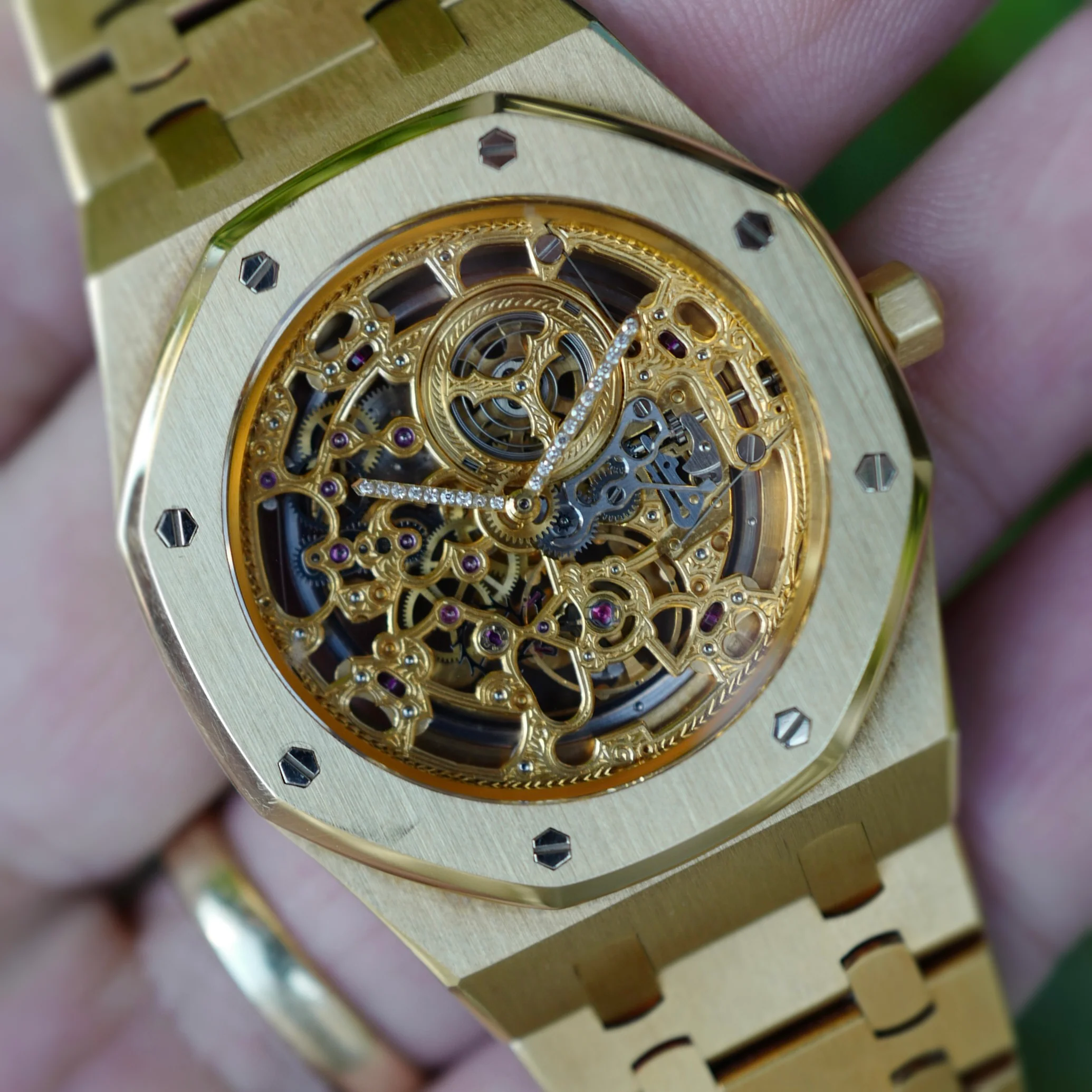 Audemars Piguet Yellow Gold Royal Oak Skeleton Watch Ref. 14789BA - Image 4