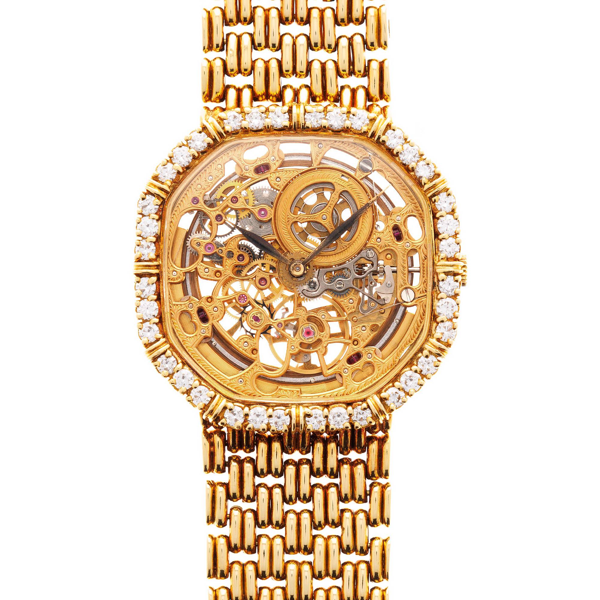 Audemars Piguet Yellow Gold Skeleton Watch Ref. BA4266 on Bracelet