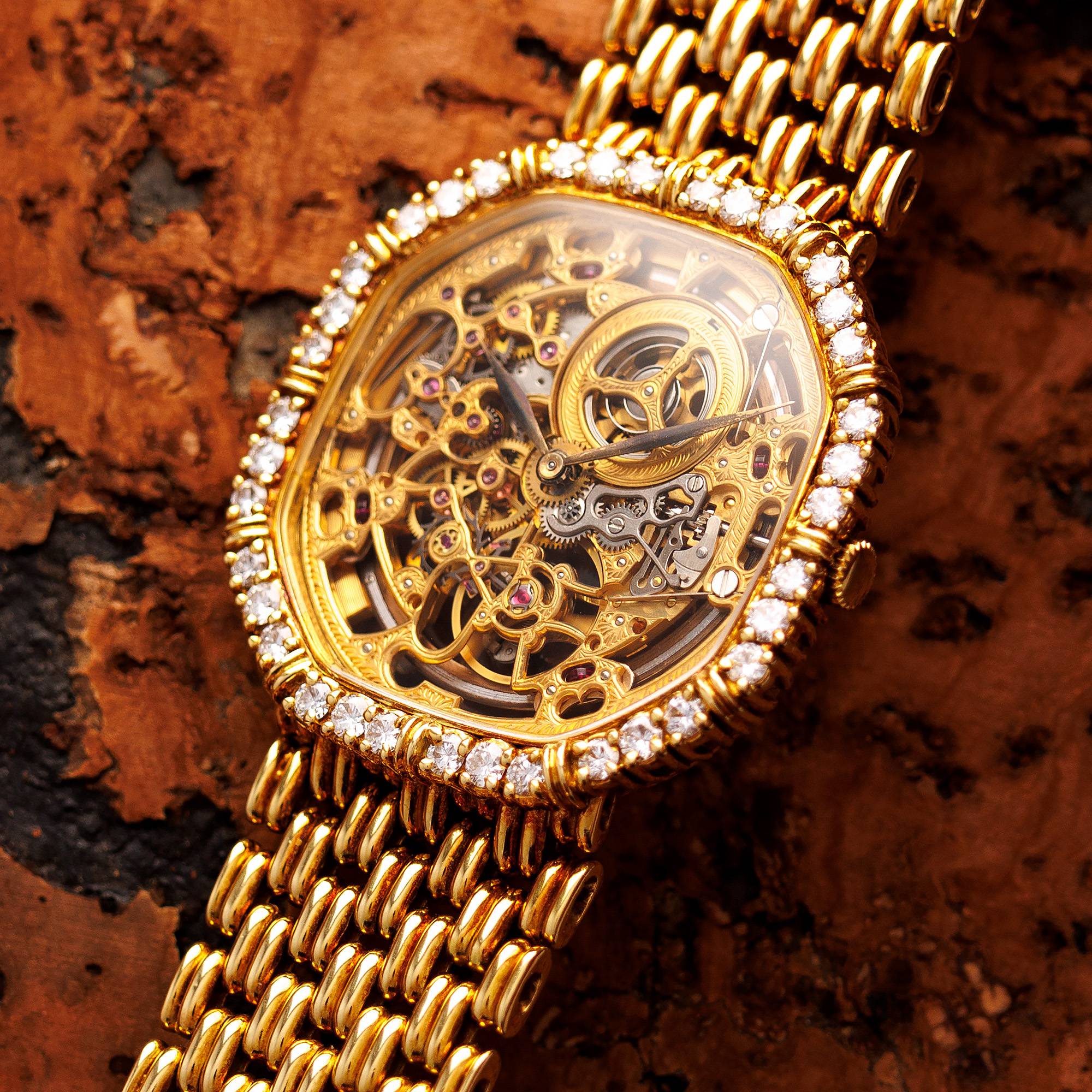 Audemars Piguet Yellow Gold Skeleton Watch Ref. BA4266 on Bracelet - Image 2