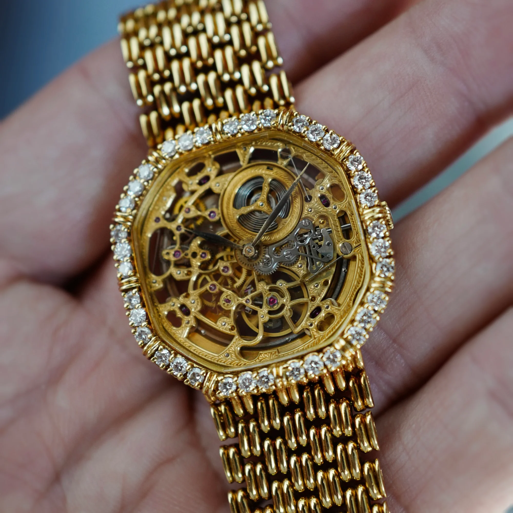 Audemars Piguet Yellow Gold Skeleton Watch Ref. BA4266 on Bracelet - Image 3
