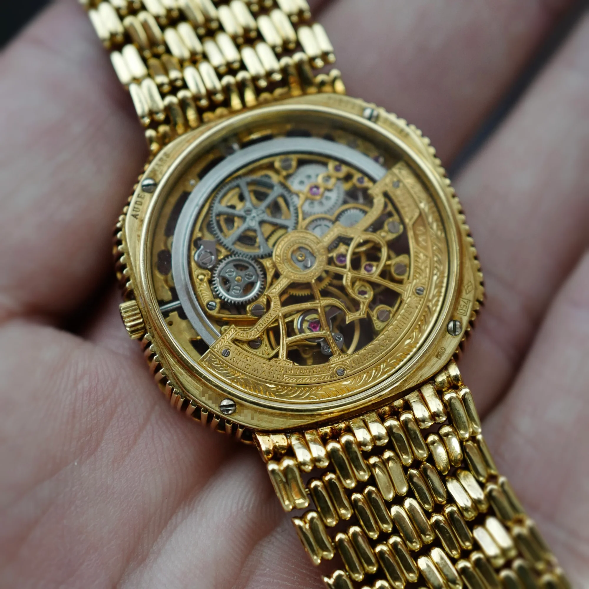 Audemars Piguet Yellow Gold Skeleton Watch Ref. BA4266 on Bracelet - Image 4