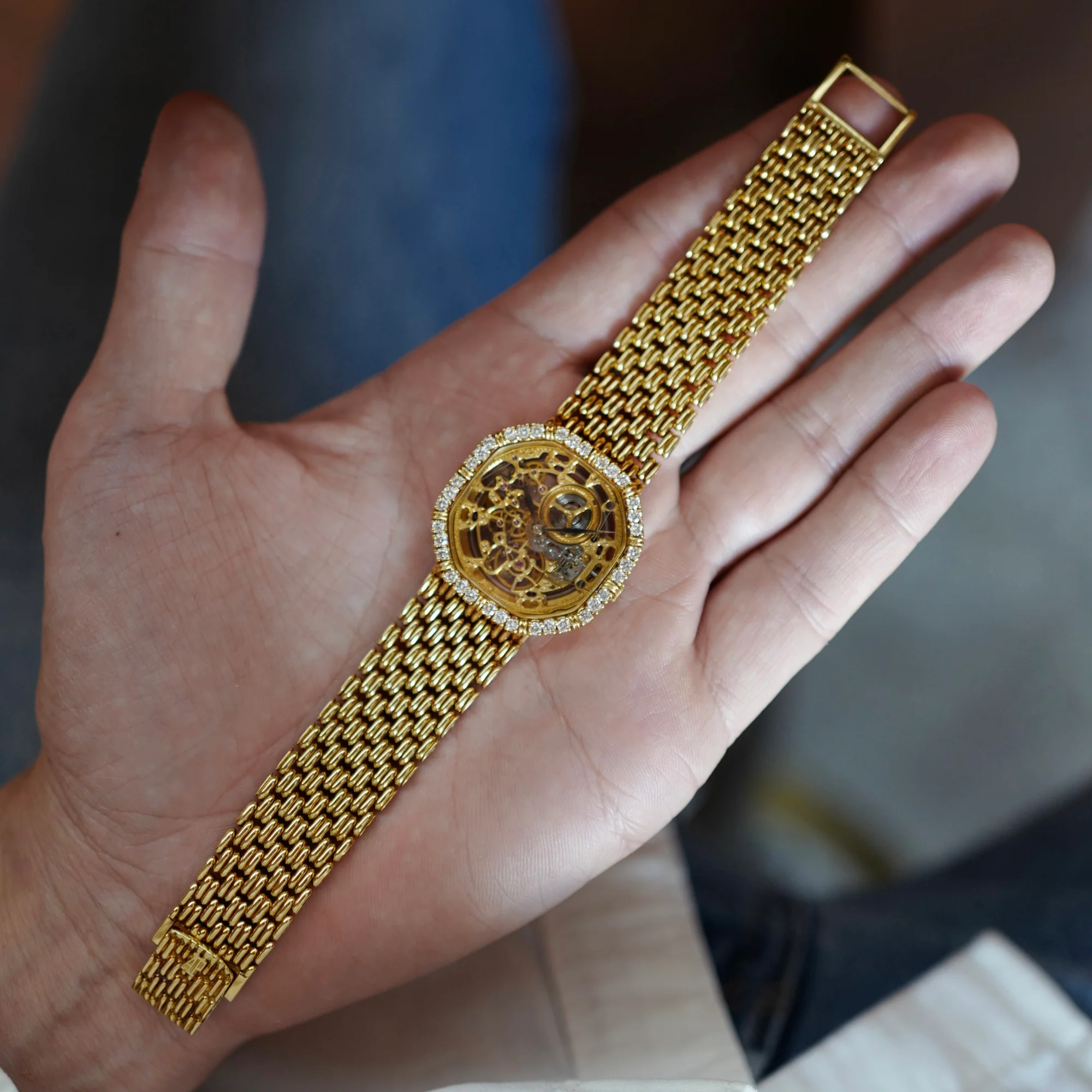 Audemars Piguet Yellow Gold Skeleton Watch Ref. BA4266 on Bracelet - Image 6