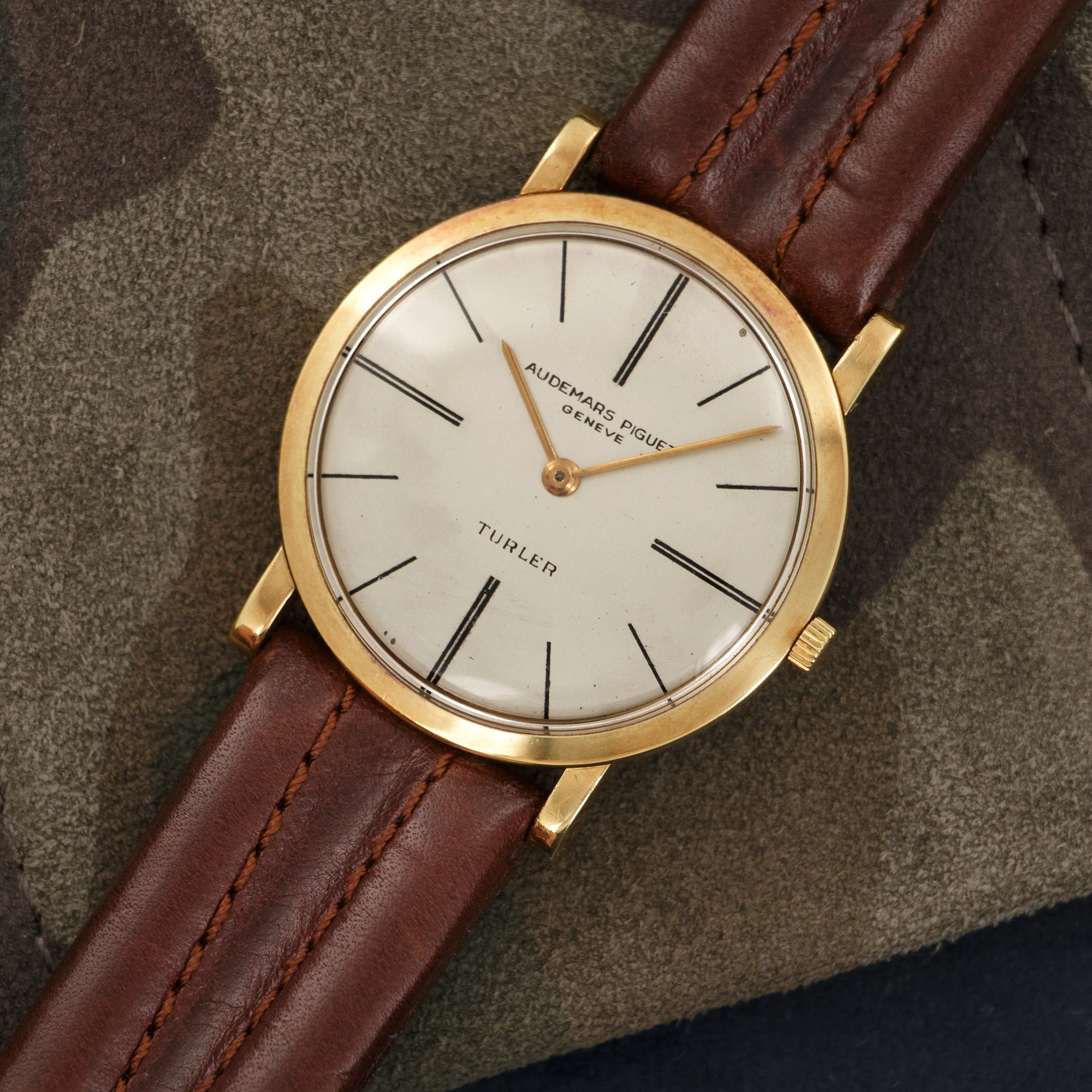 Audemars Piguet Yellow Gold Ultra-Thin Strap Watch, Retailed by Turler - Image 2