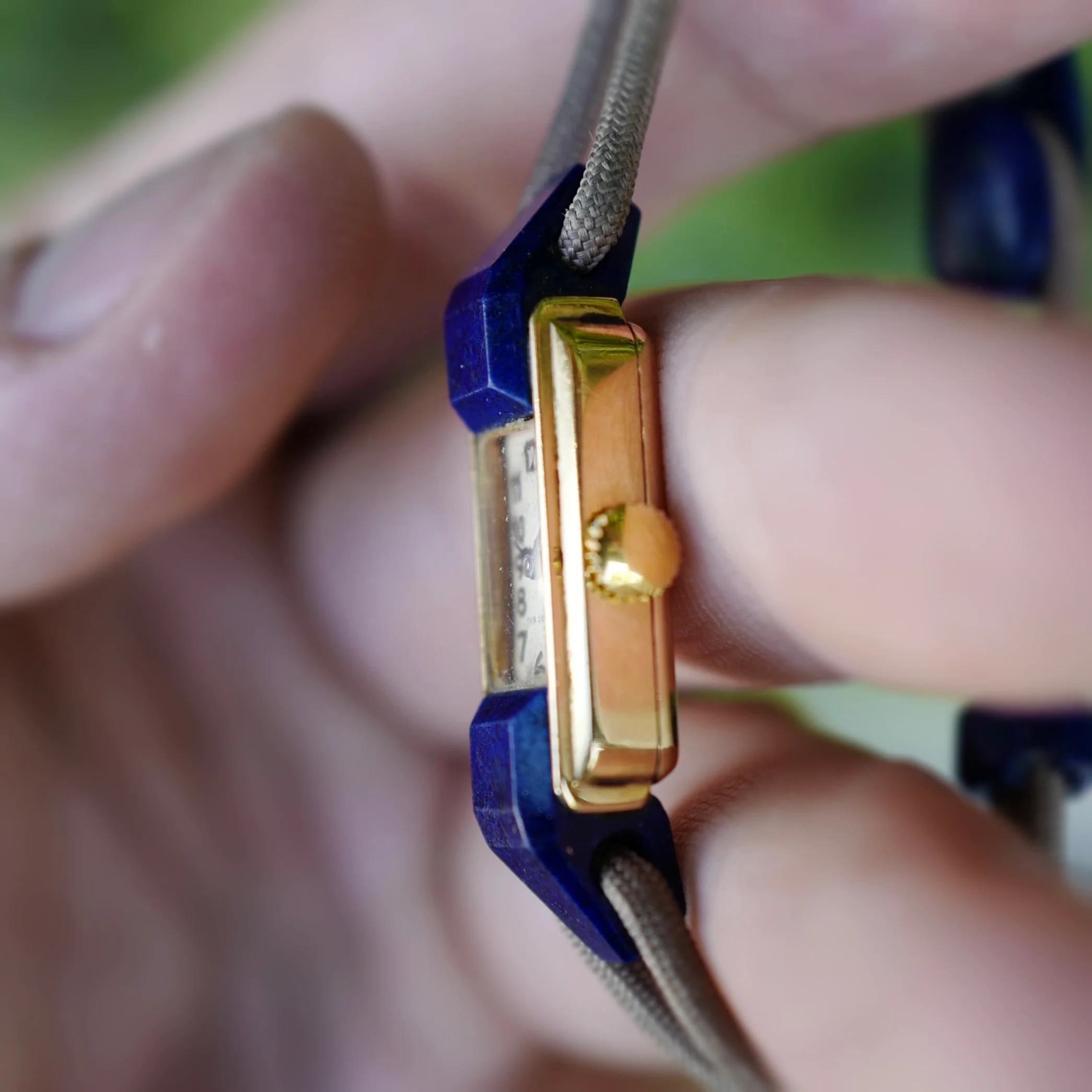 Boucheron Yellow Gold Lapis Watch in Original Fitted Box (New Arrival) - Image 4